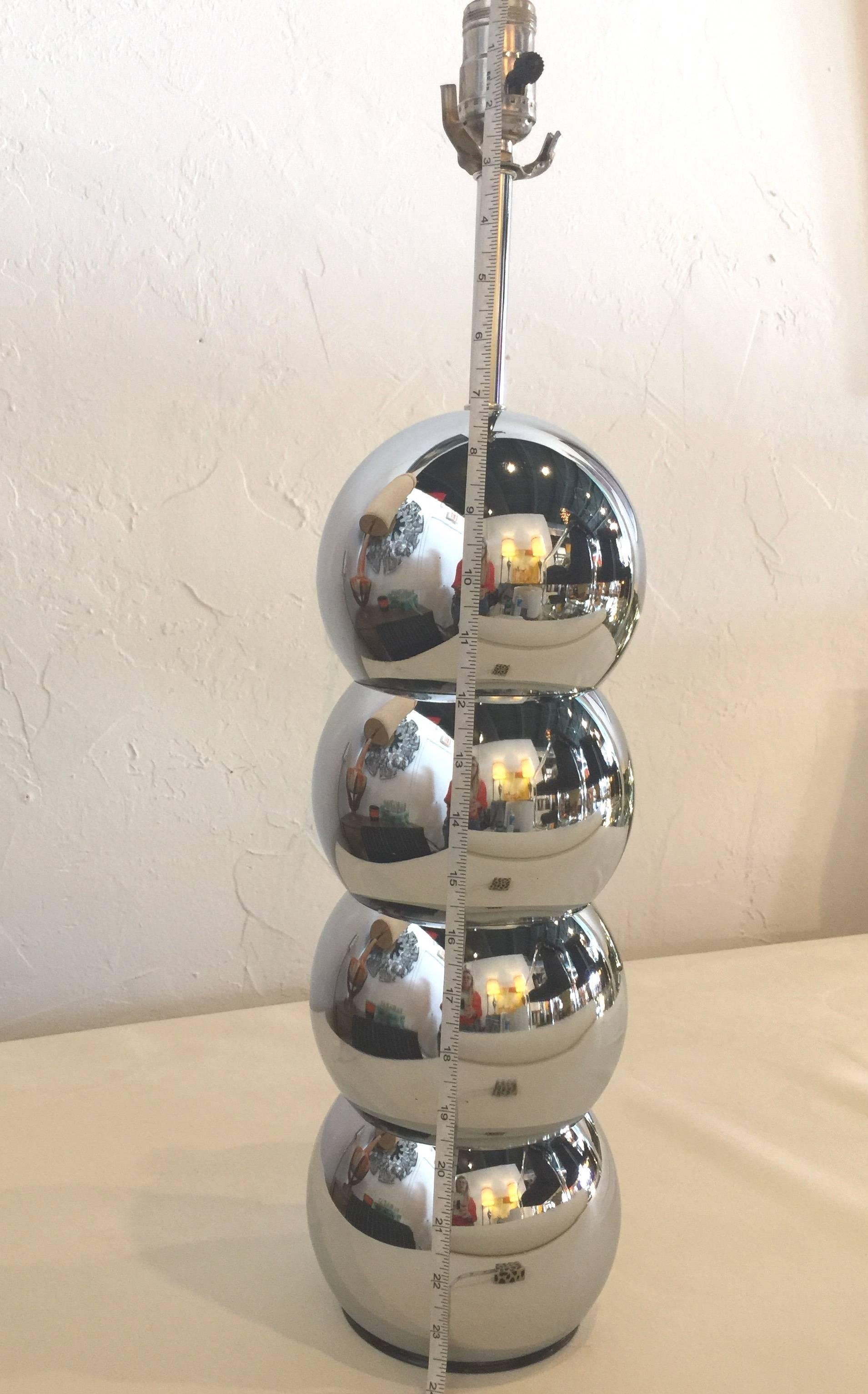 1970s George Kovacs Chrome Ball Lamps 1