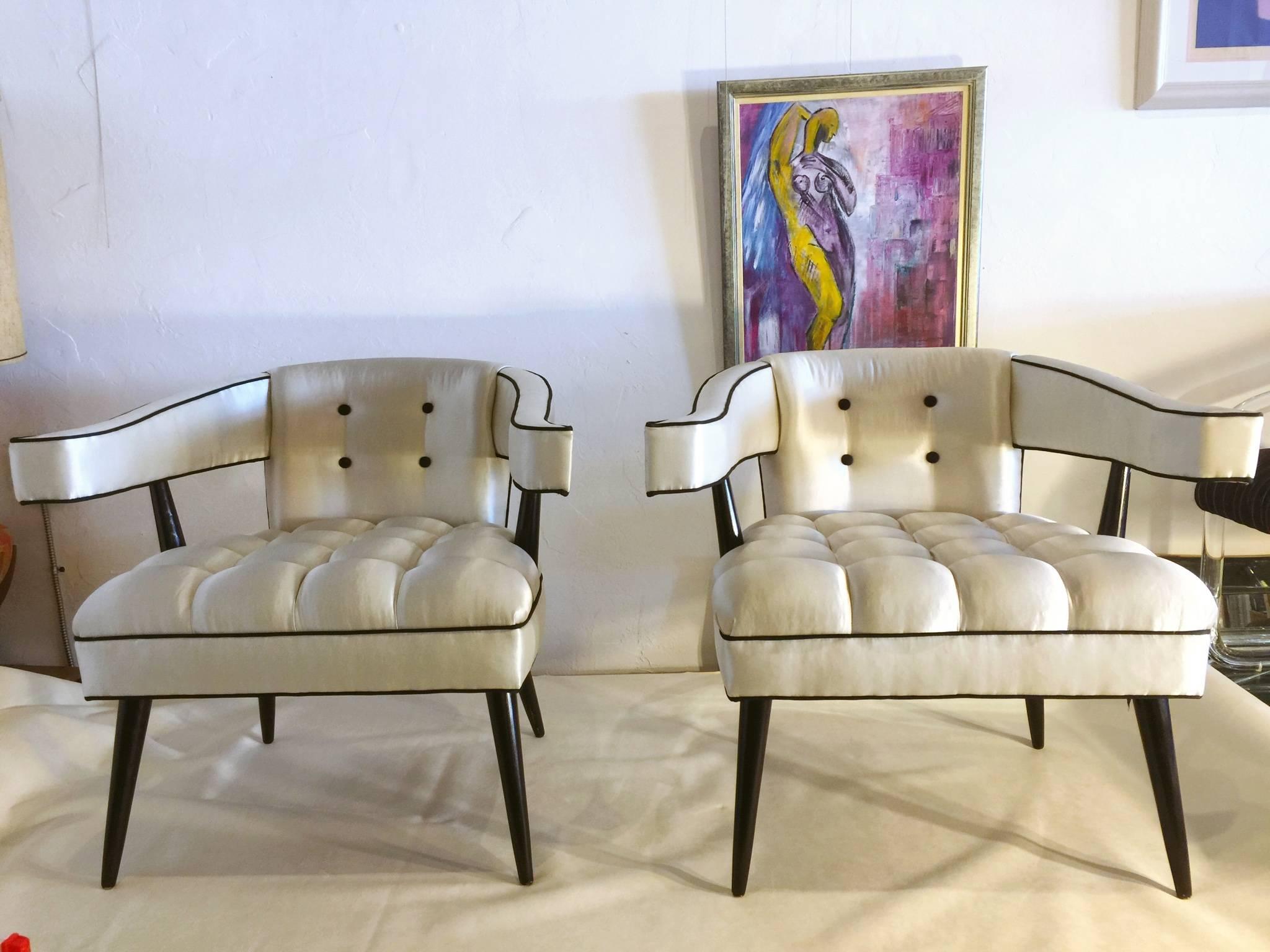 American William “Billy” Haines Antiques Hollywood Regency Lounge Chairs