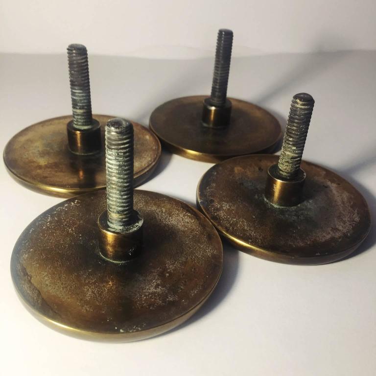 Lucite Legs and Brass Caps Coffee Table by Pace Collection For Sale at