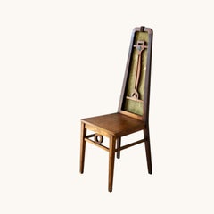 4 sedie in stile Art & Craft, Inghilterra, fine del XIX secolo.