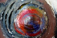 Stoneware Sculpture with Great Form and Color Signed