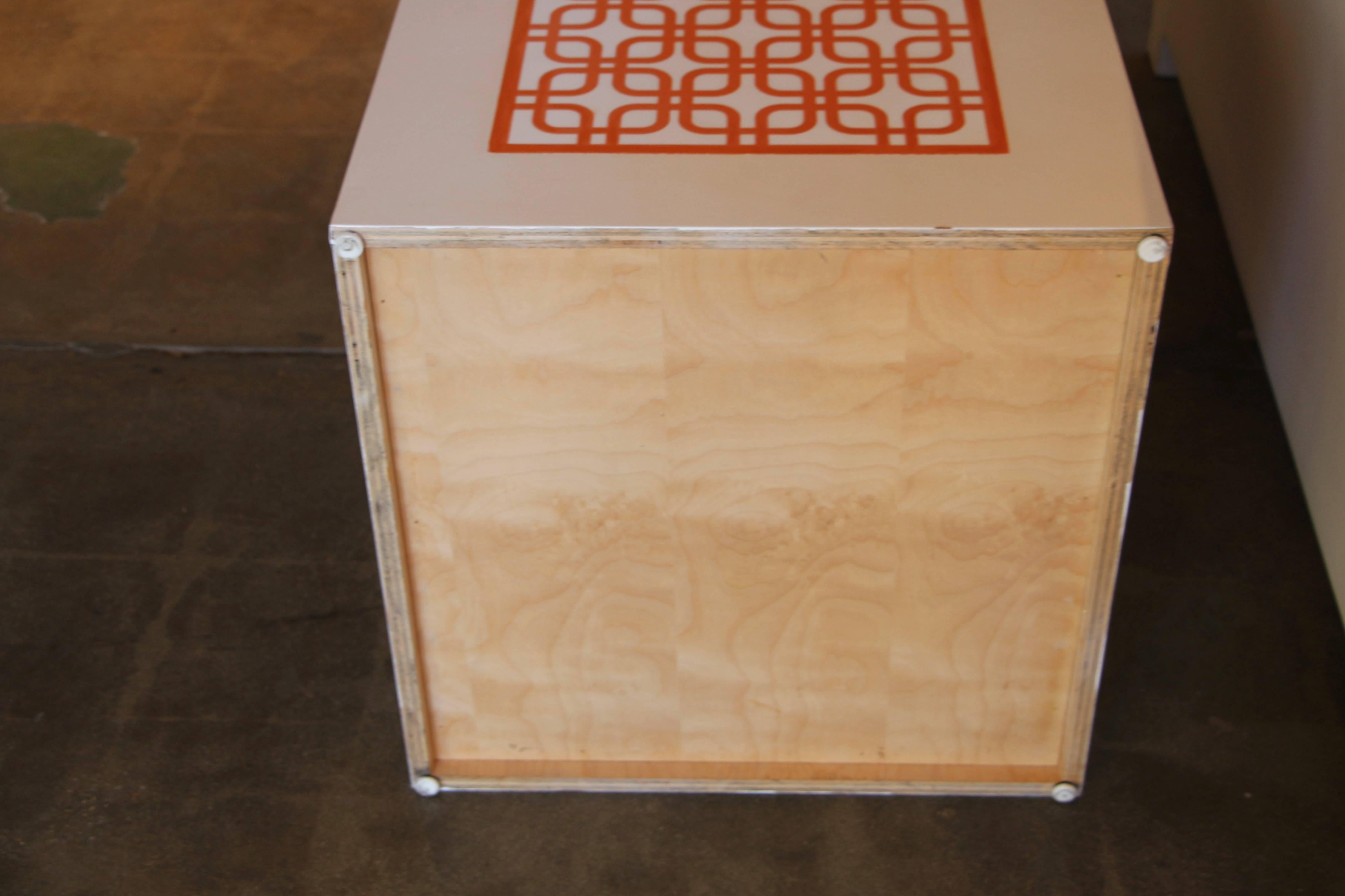 20th Century Hand-Painted Cubes or End Tables