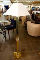 Frederick Cooper Brass and Lucite Floor Lamp