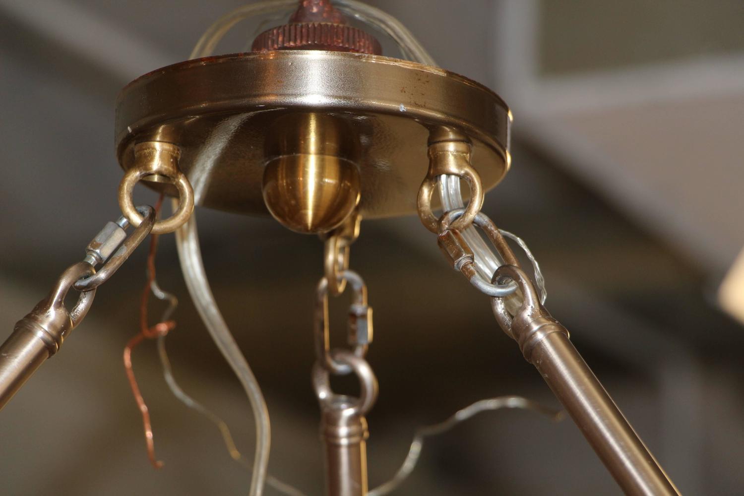 Zebra Wood Ceiling Fixture or Chandelier For Sale at 1stdibs