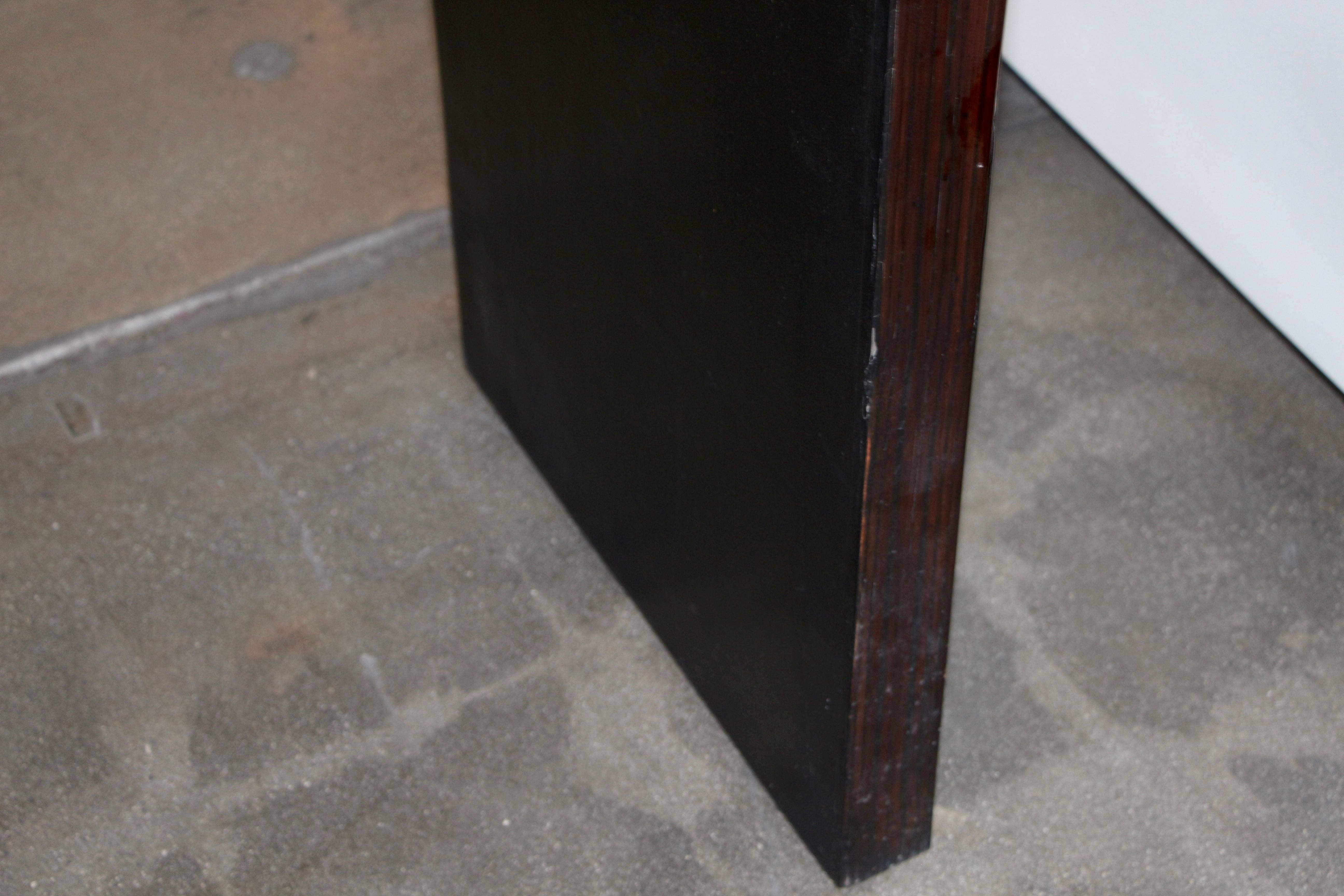 20th Century Beautifully Grained Brown Console probably bamboo veneered For Sale