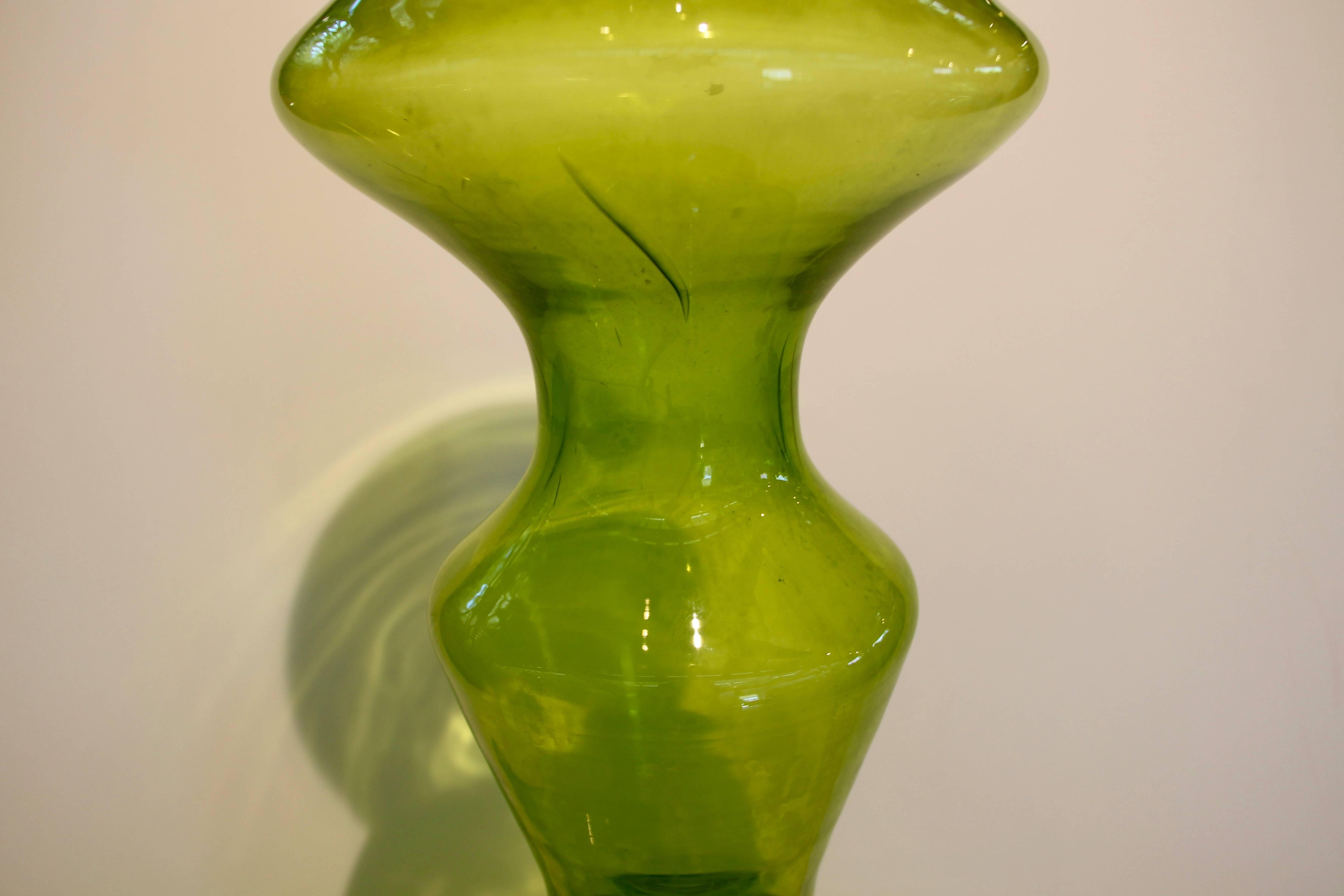 American Great Large Wayne Husted for Blenko Decanter Architectural Series