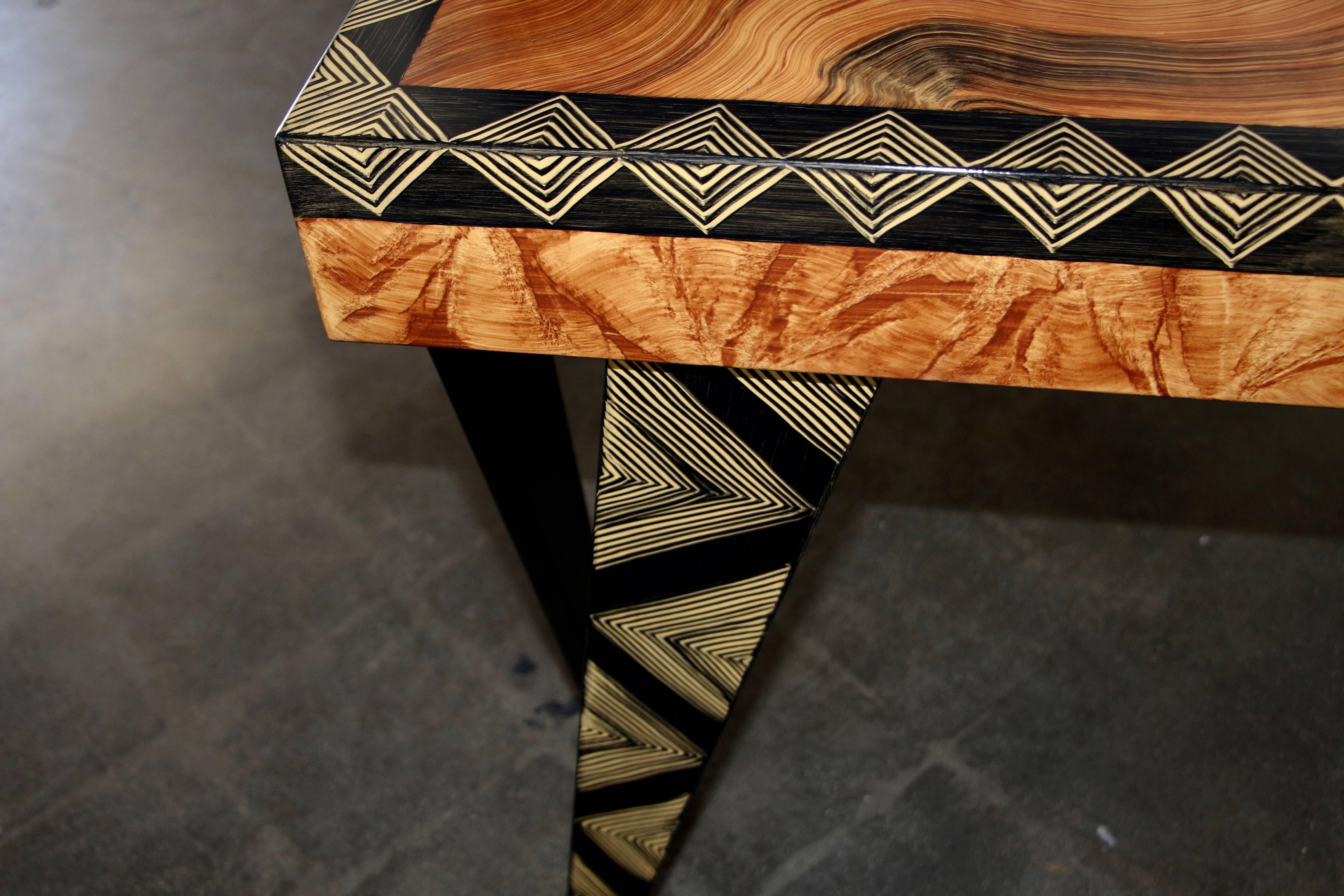 Hand-Painted Whimsical Table by Grant Noren