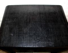 Pair of Harrison Van Horn Raffia Covered Nightstands