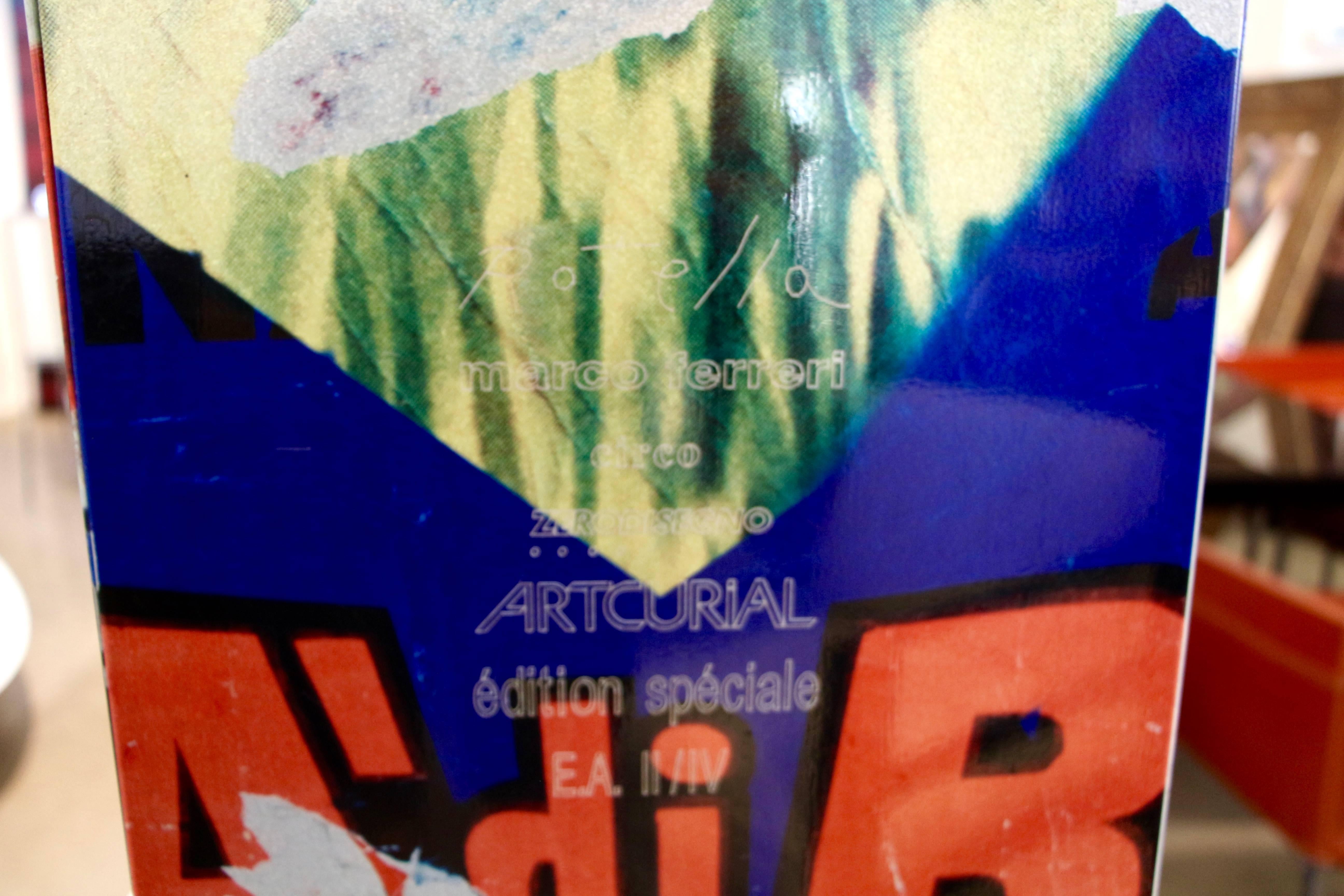 2004 Rare Mimmo Rotella and Marco Ferreri Decollage Artcurial Zerodisegno #2/4 In Good Condition In Palm Springs, CA