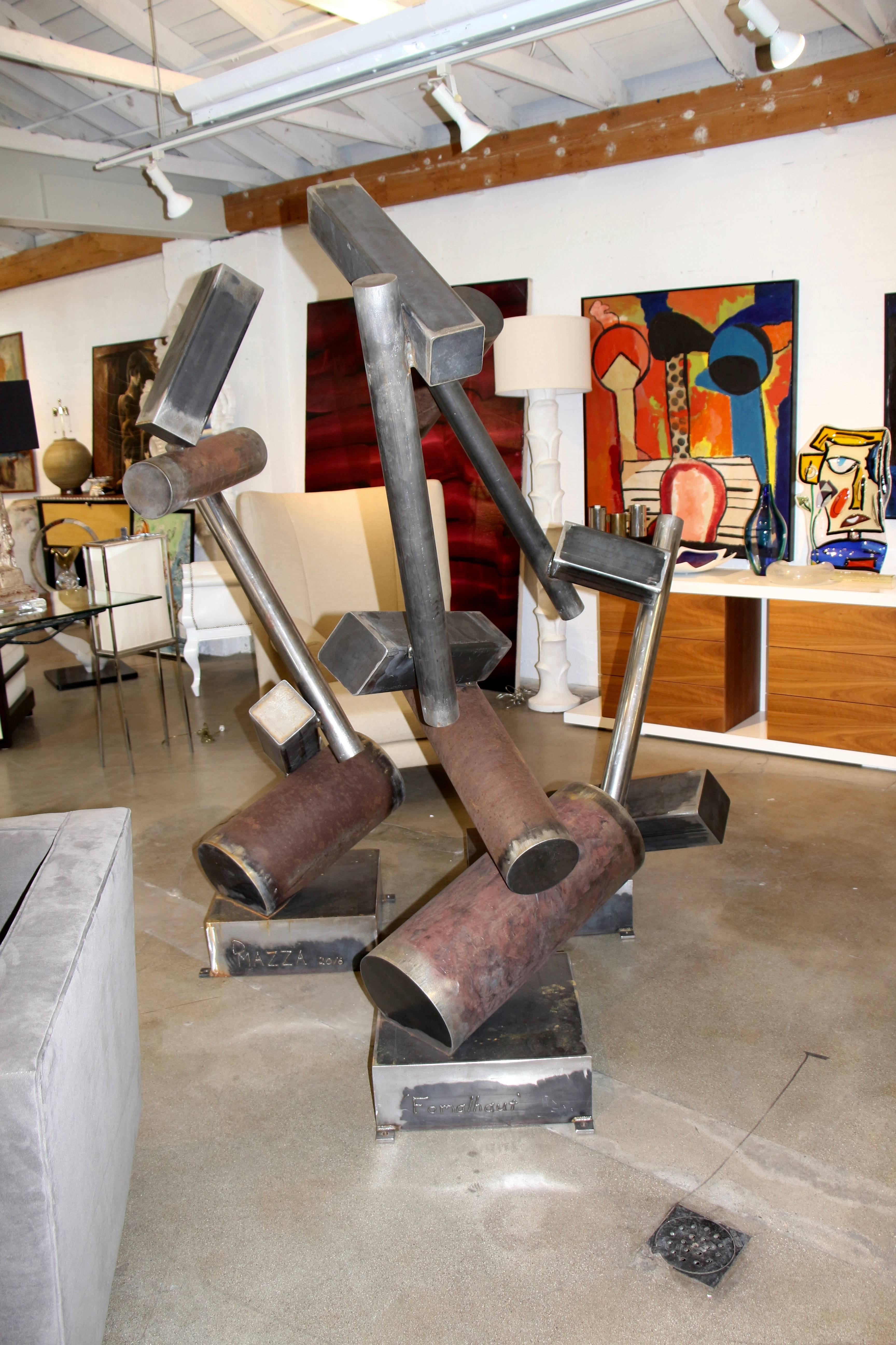 Three Large Steel Sculptures by Noted Colorado Artist David Mazza 1