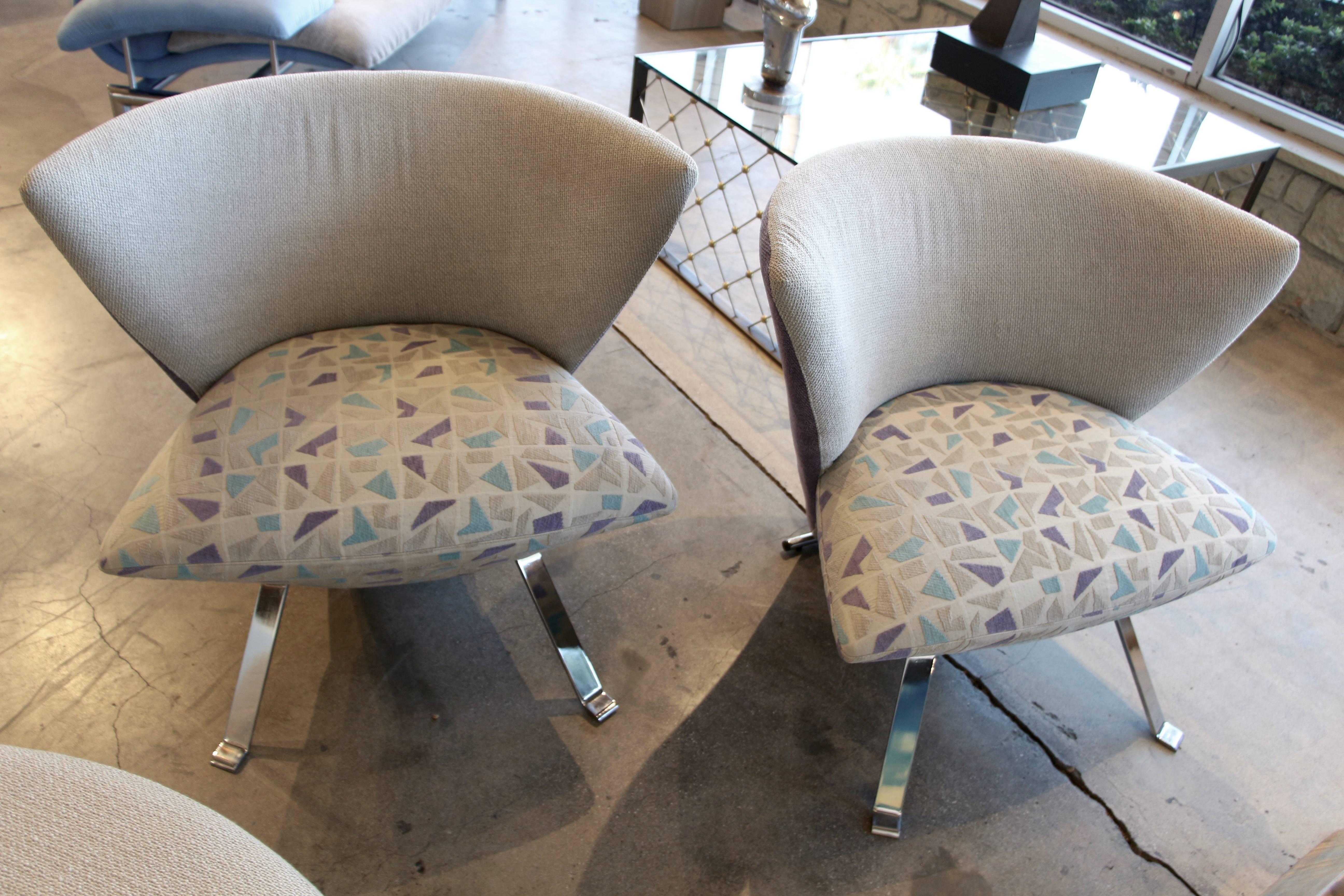 Pair of Jada Chairs Designed by Giorgio Saporiti for His Firm IL Loft In Good Condition In Palm Springs, CA