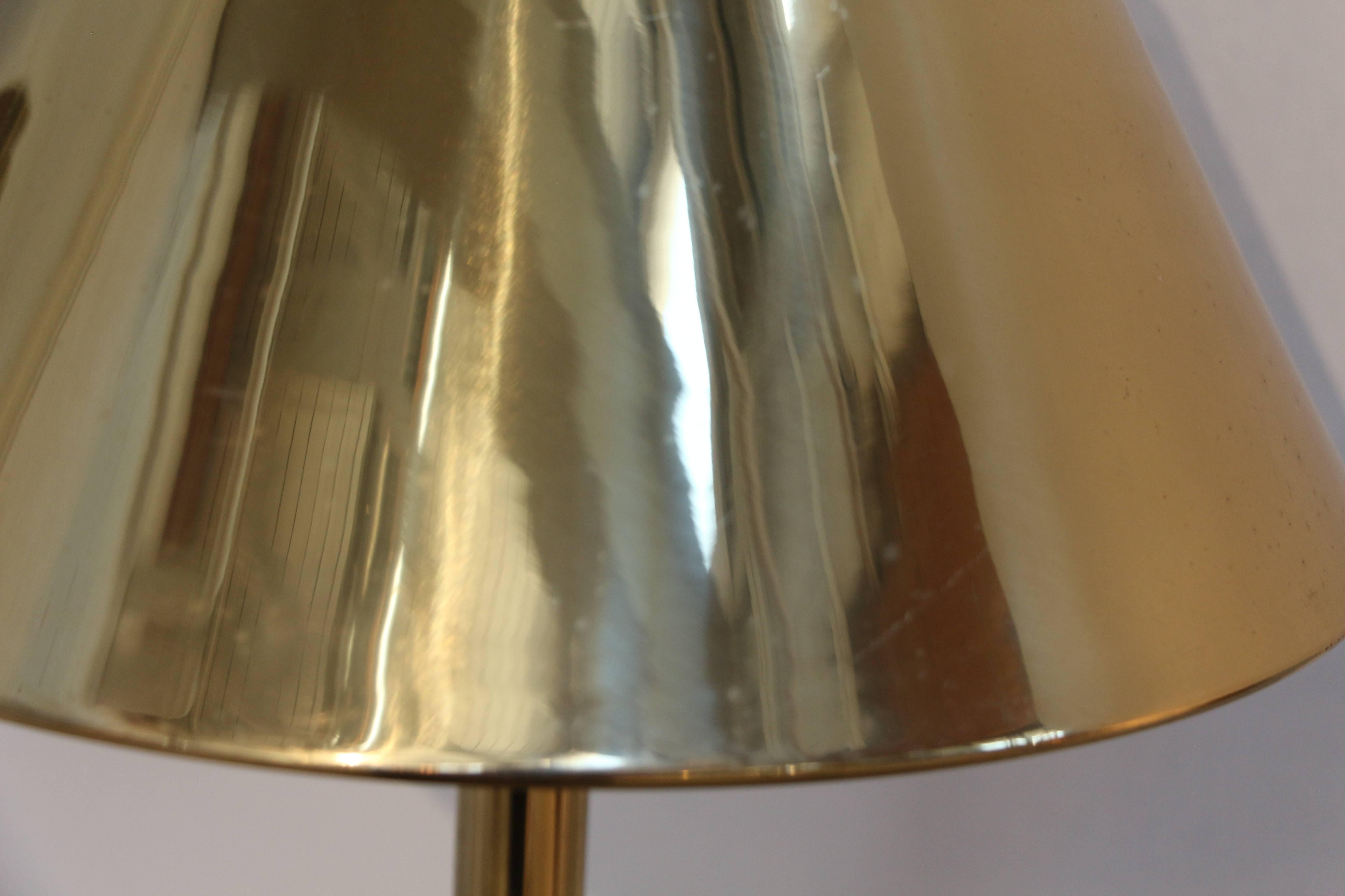 Late 20th Century Brass Articulated Sconces with Brass Shades by Casella Lighting