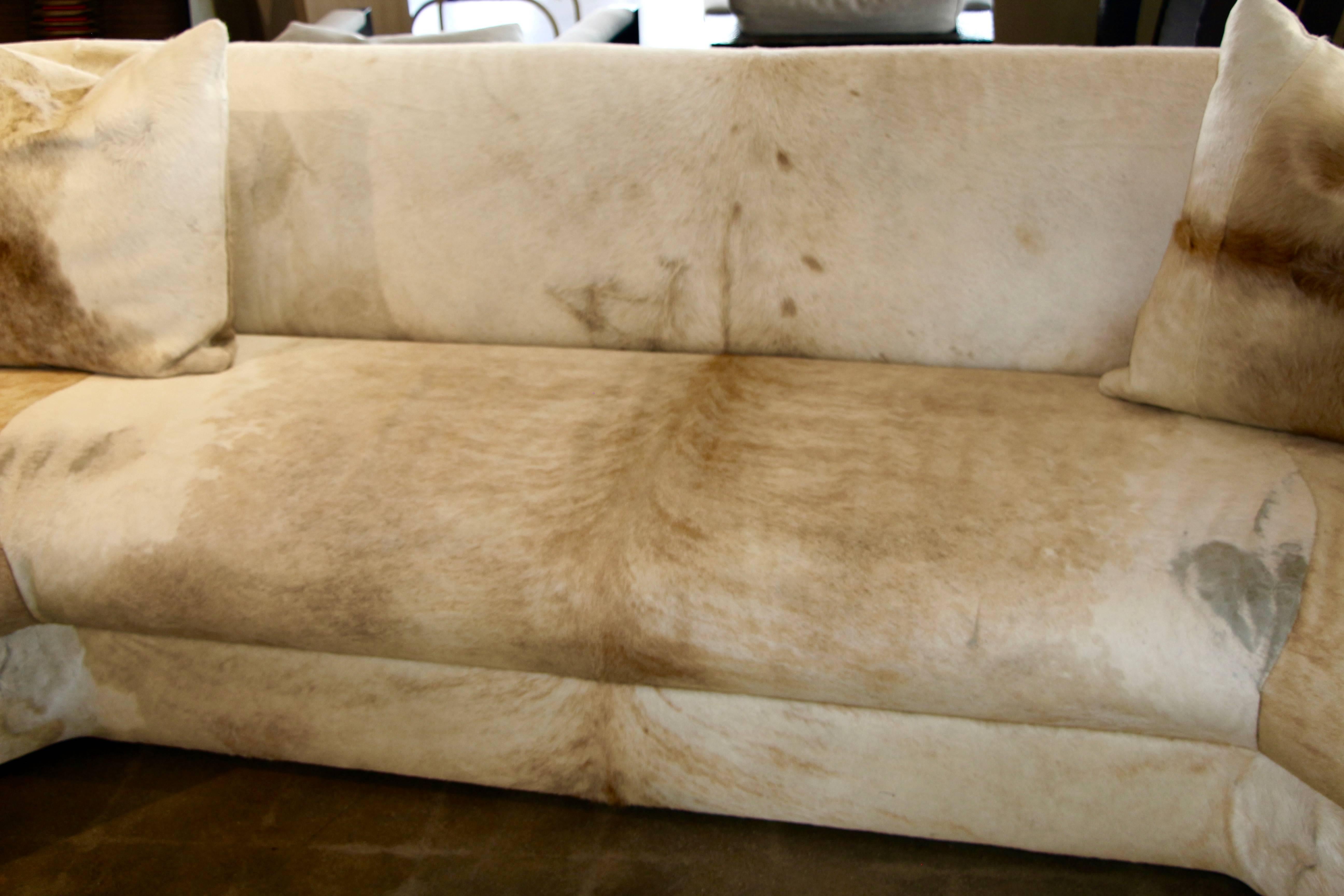 cowhide sectional sofa
