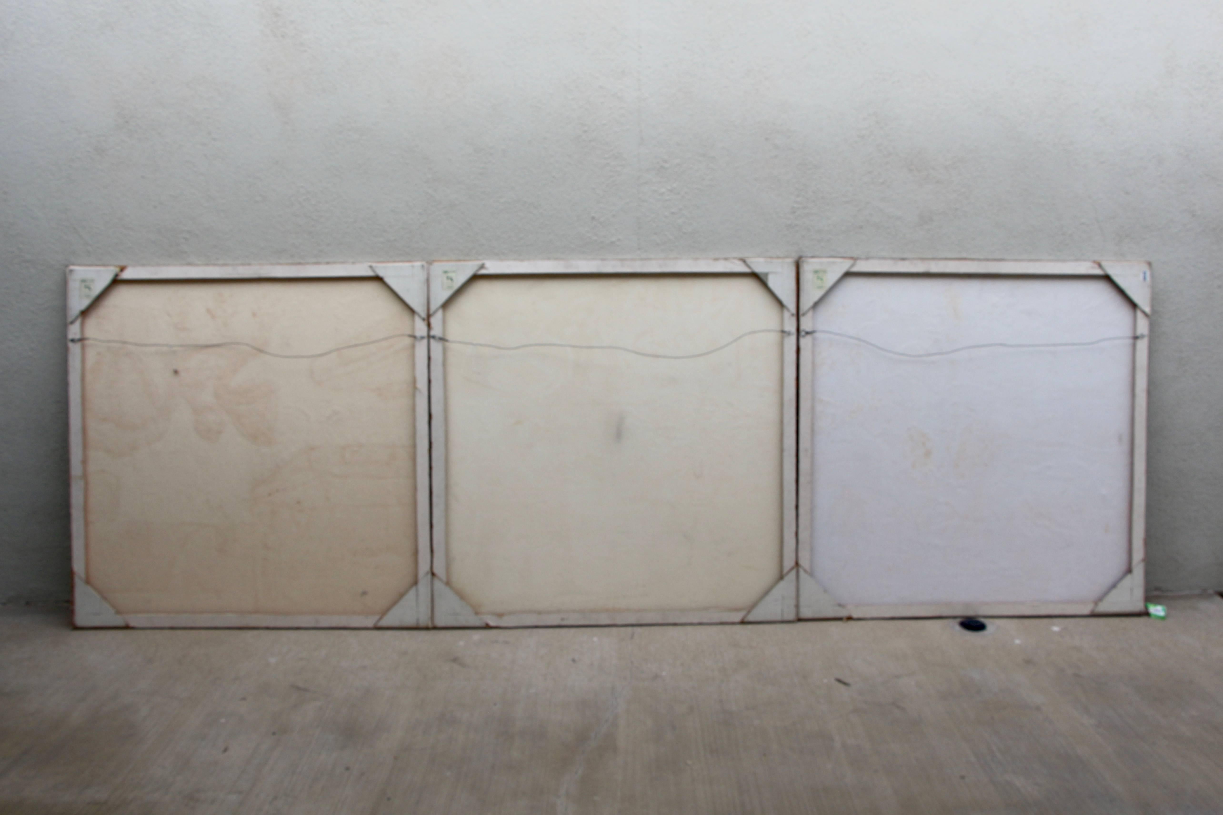 Challenging large triptych Graffiti 4