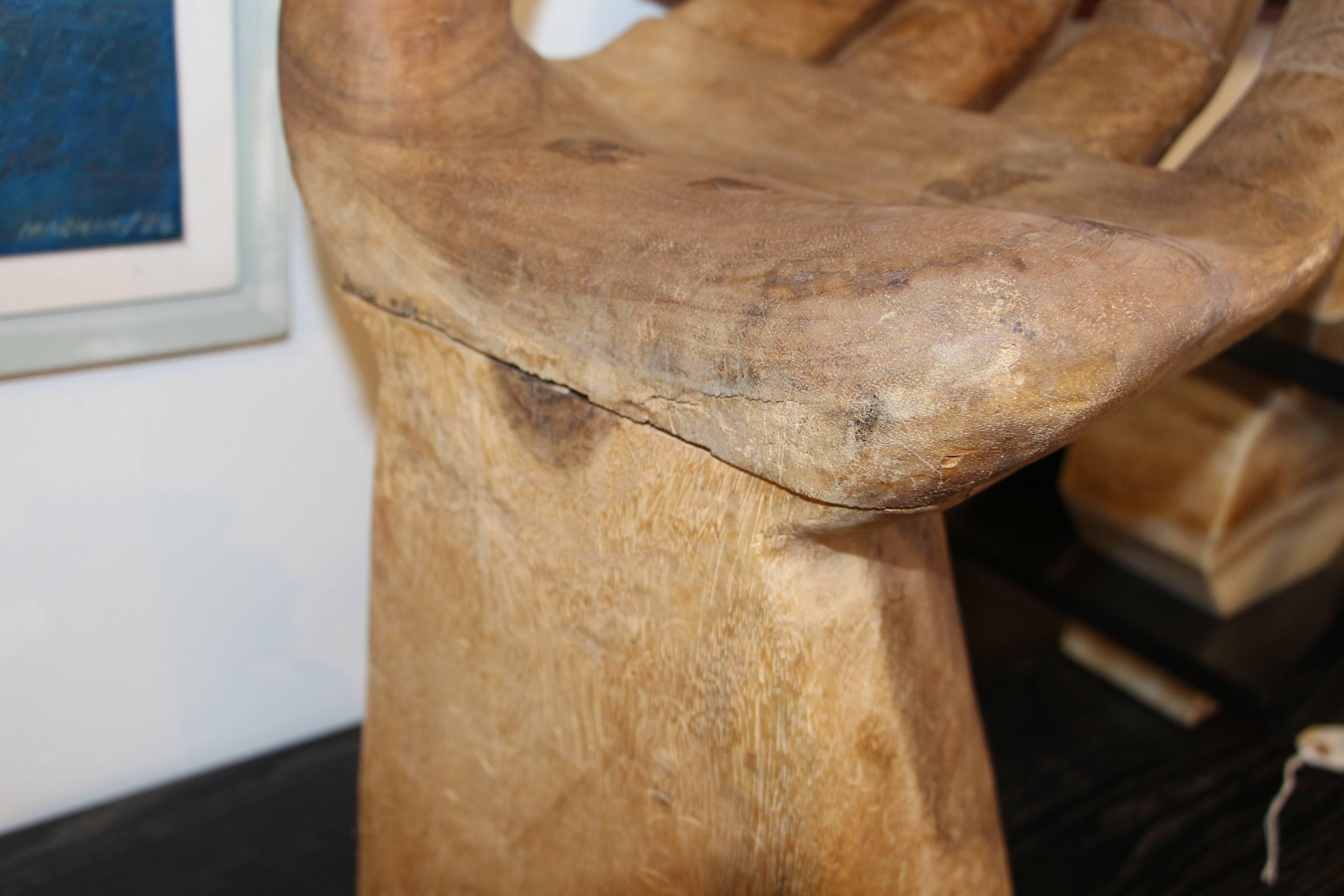 Unknown Wood Sculpture of a Pedro Friedeberg Hand Chair