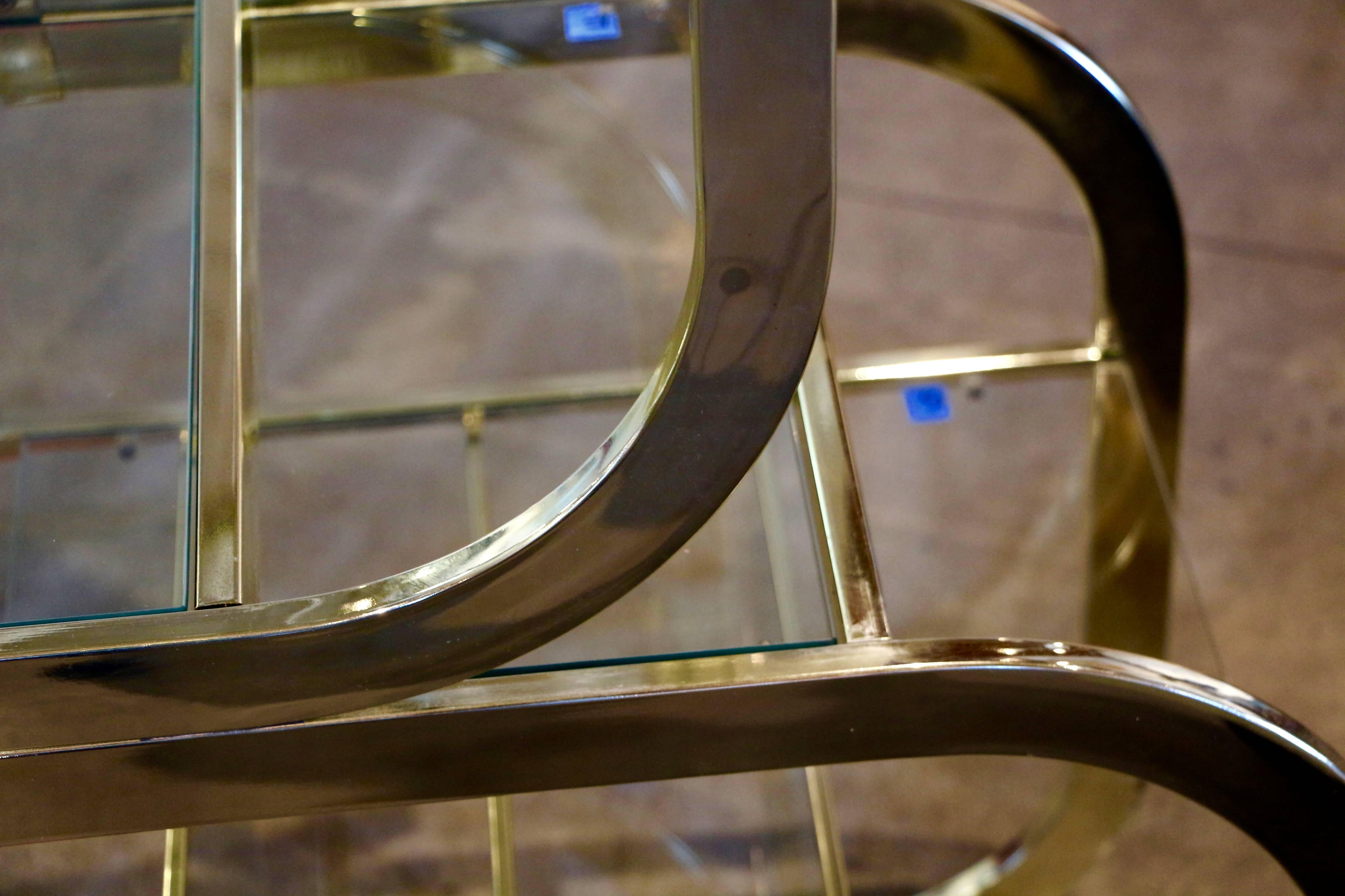 Milo Baughman for Design Institute of America Brass Etagere 1