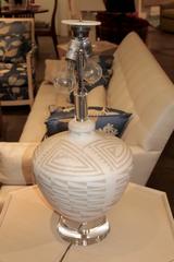 Richard Lindley Lucite and Acoma Pottery Lamp