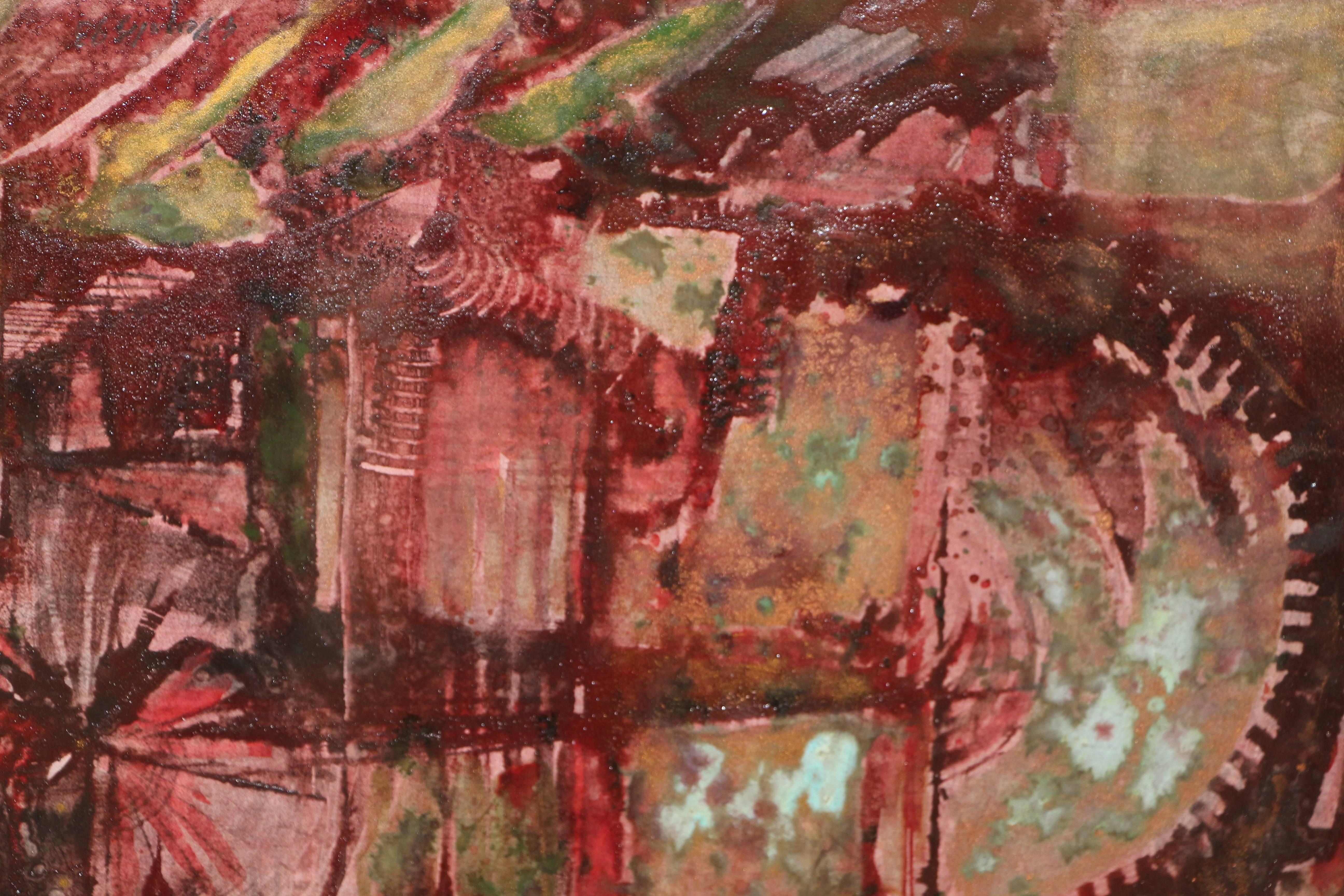 Mixed-Media Abstract by George Dergalis from 1994 1