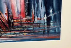 George Dergalis, tecnica mista opaca e incorniciata, 1980