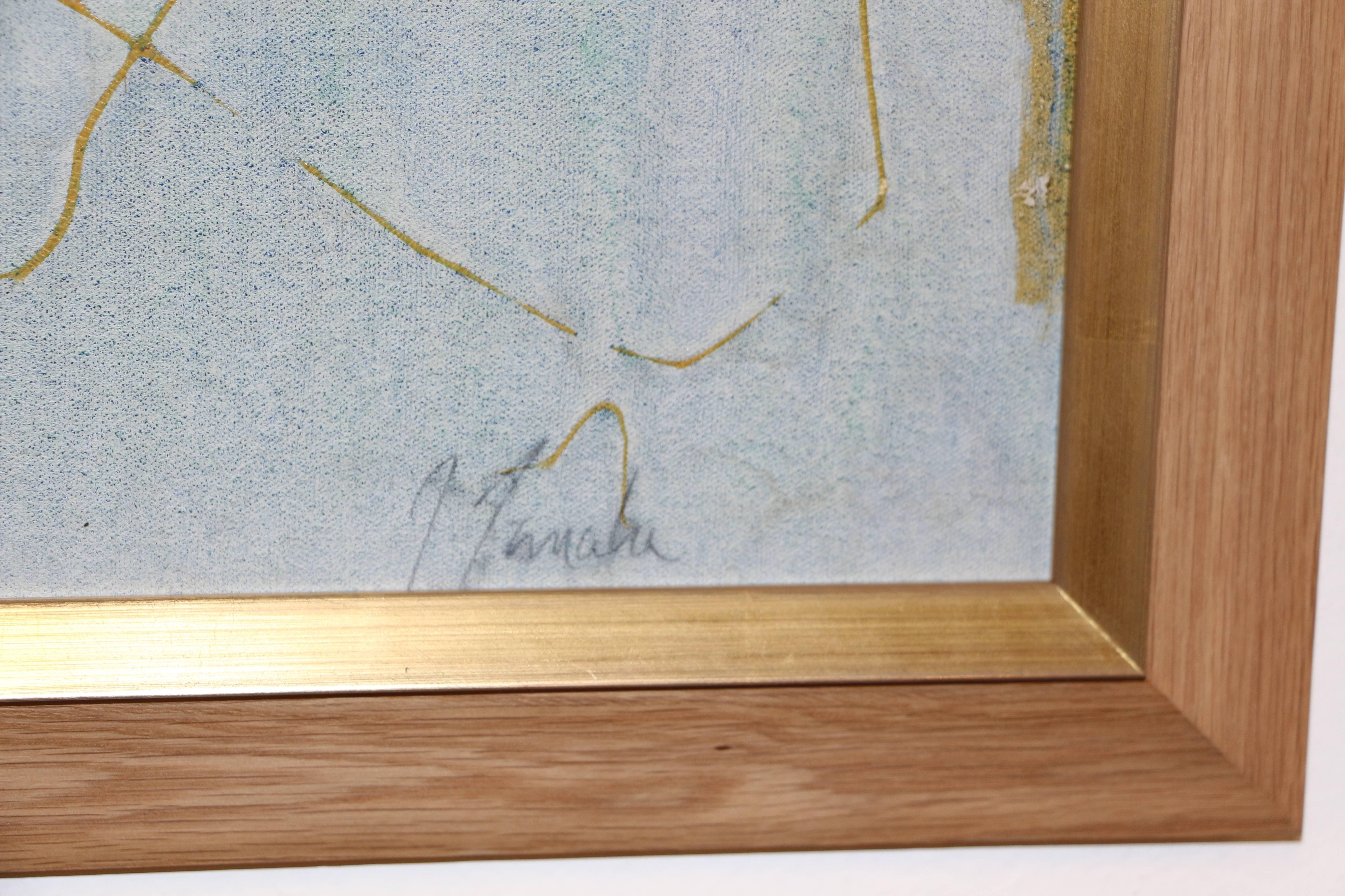 Great Abstract on Canvas, signed illegibly (Tanaka?) For Sale 1