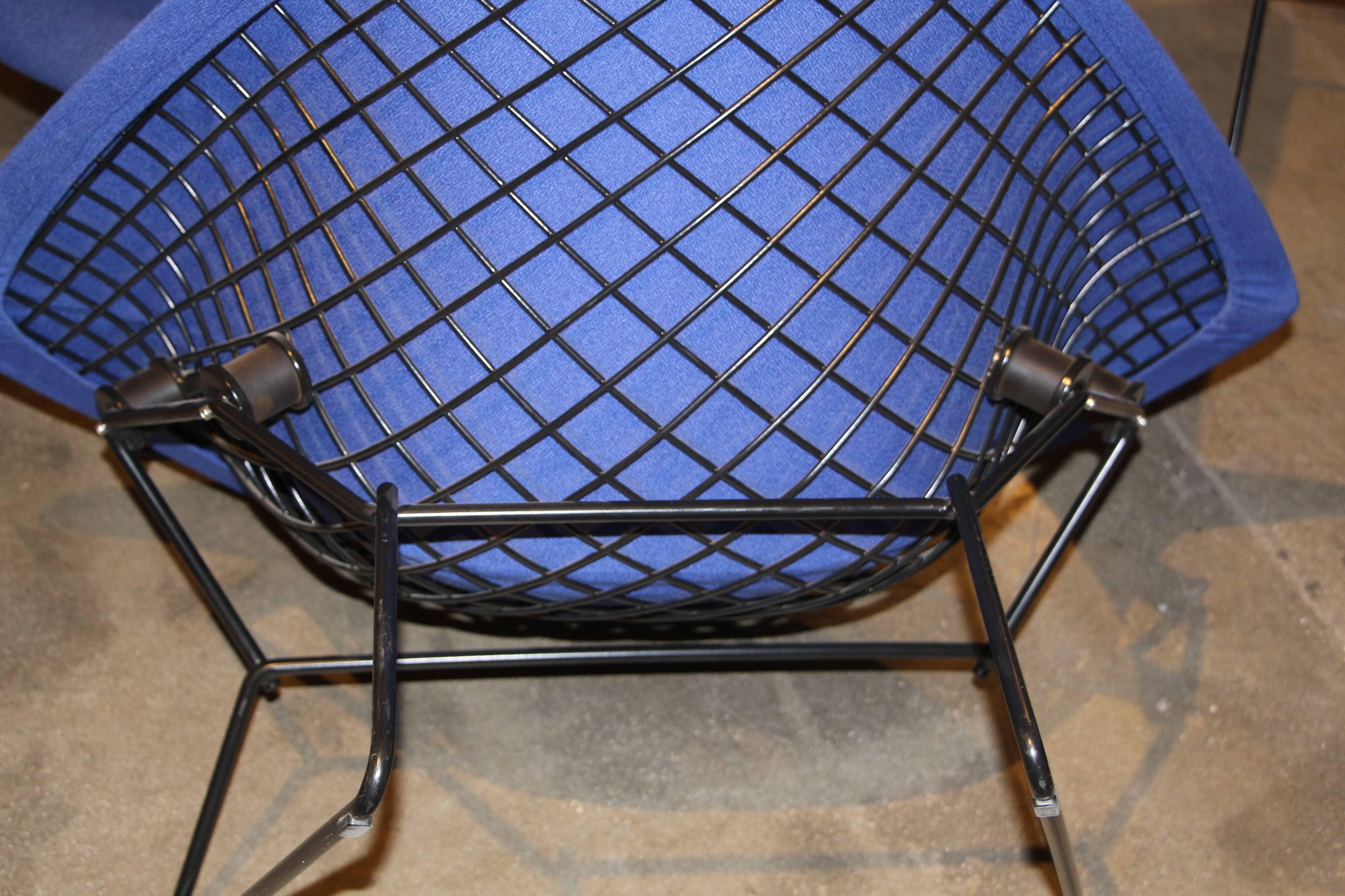3 Harry Bertoia for Knoll Bird Chairs in Periwinkle Blue 1