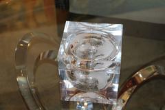 Alessandro Albrizzi Lucite Etched World Globe Ice Bucket