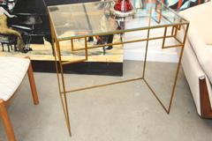 Pair of Gilt Metal Greek Key Console Tables