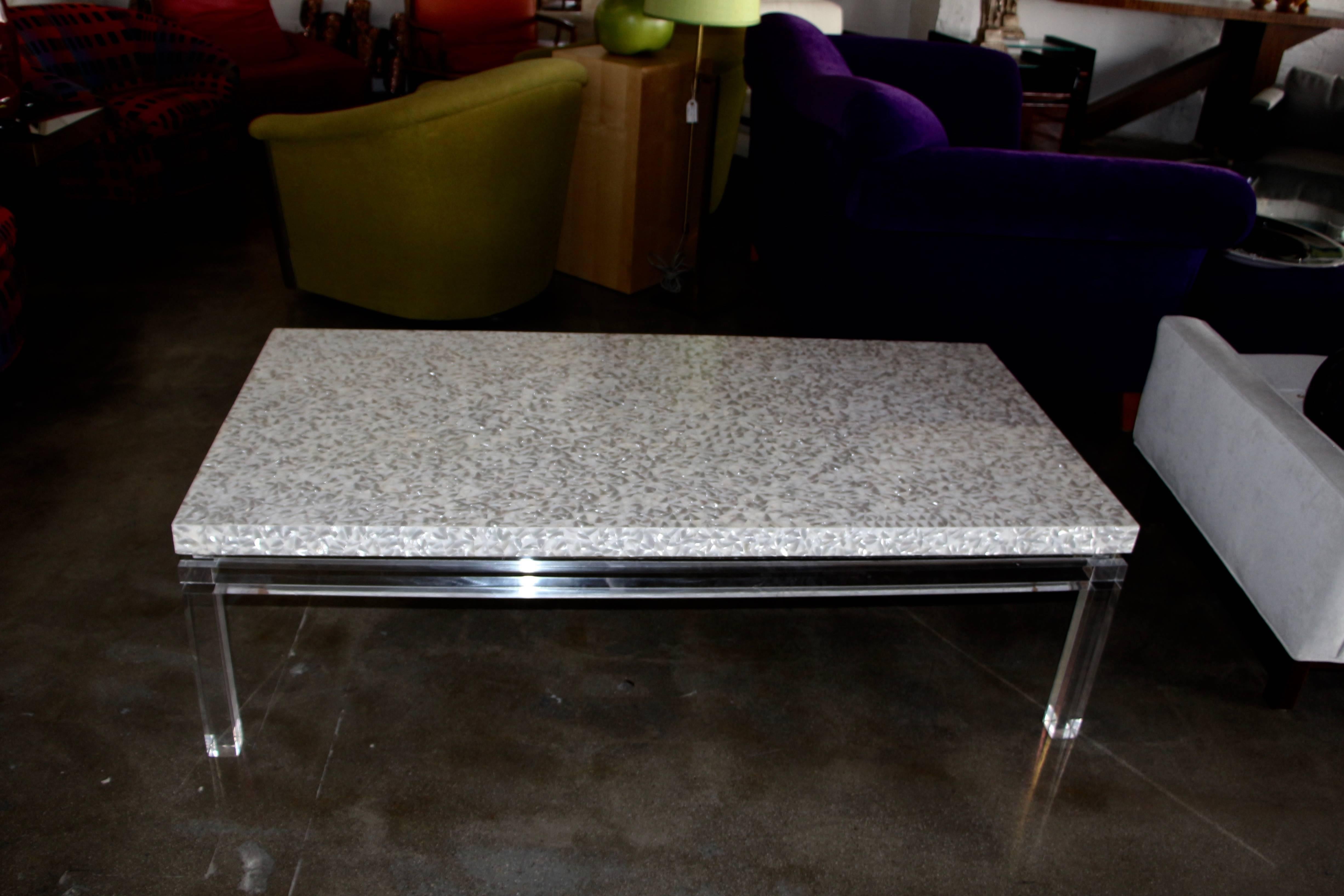 mother of pearl coffee table rectangle