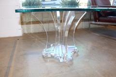 Jeffrey Bigelow Lucite and Glass Coffee Table