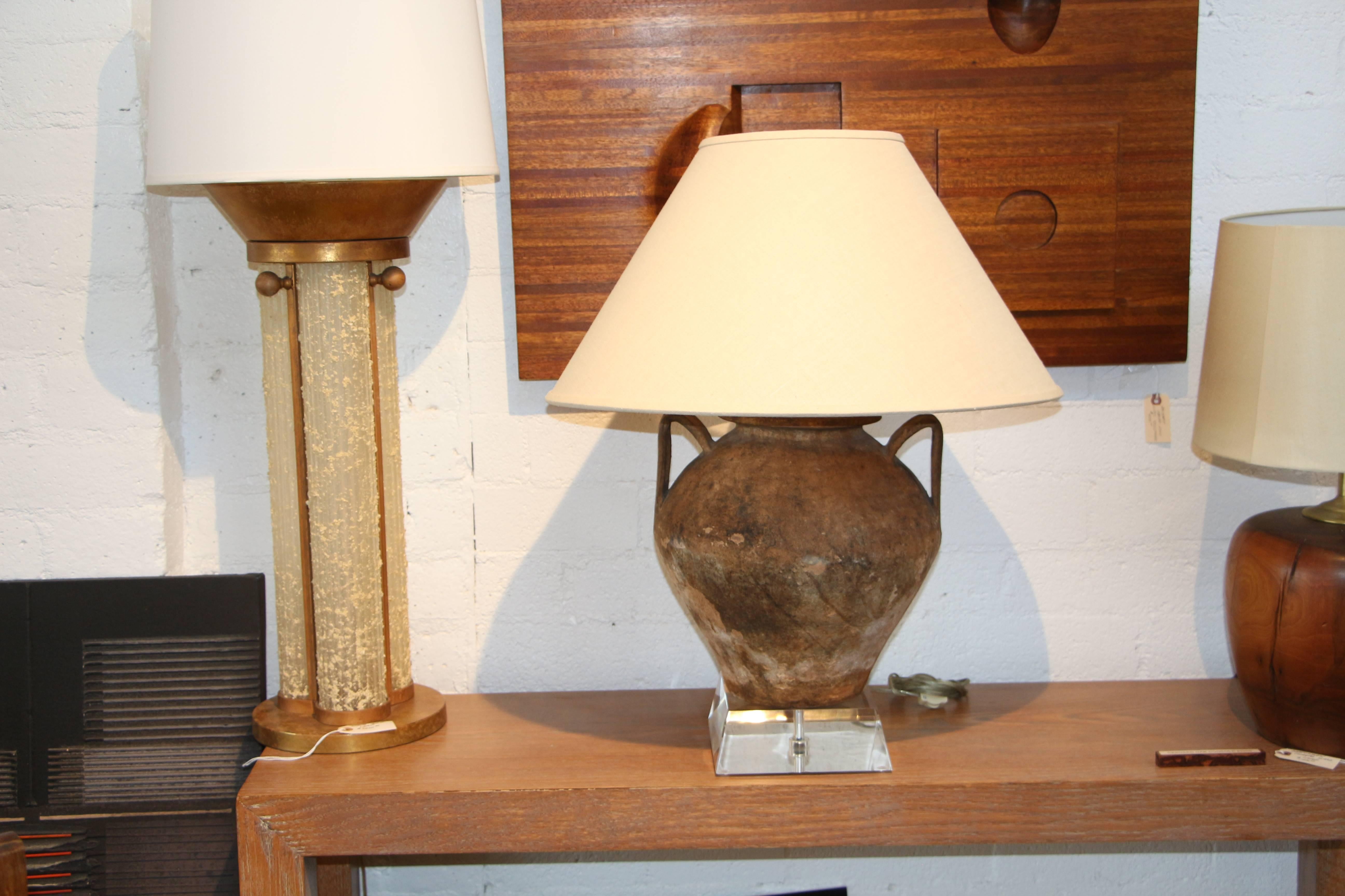 20th Century Steve Chase Designed Lucite Base Lamp