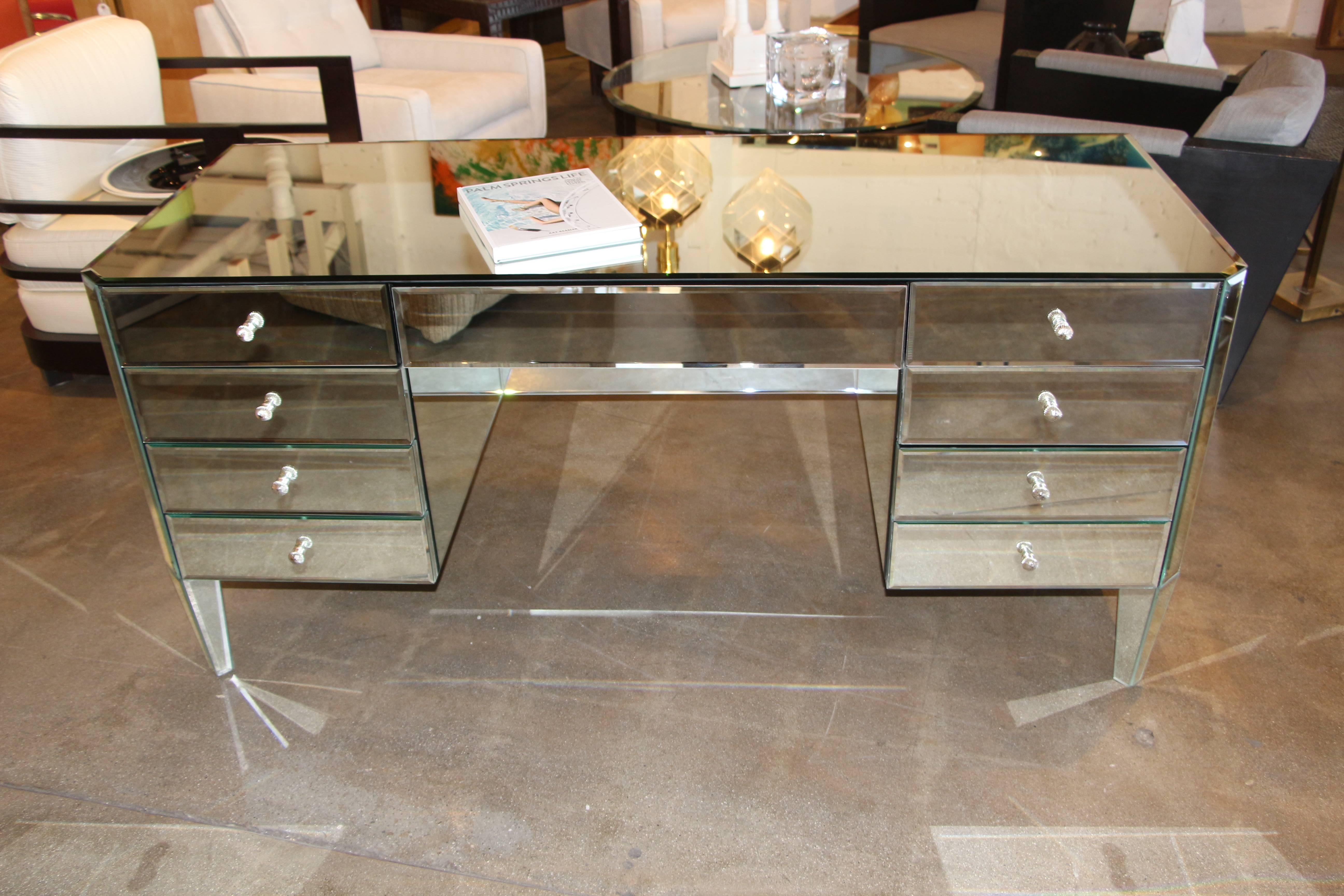 mirror desk with drawers