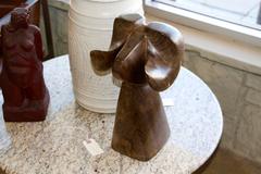 Big Horn Sheep Sculpture Monogrammed JA