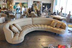 Stunning Tufted Round Sectional Sofa