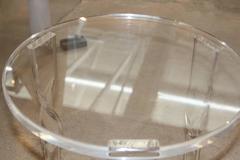 Lucite Twisted Leg Table