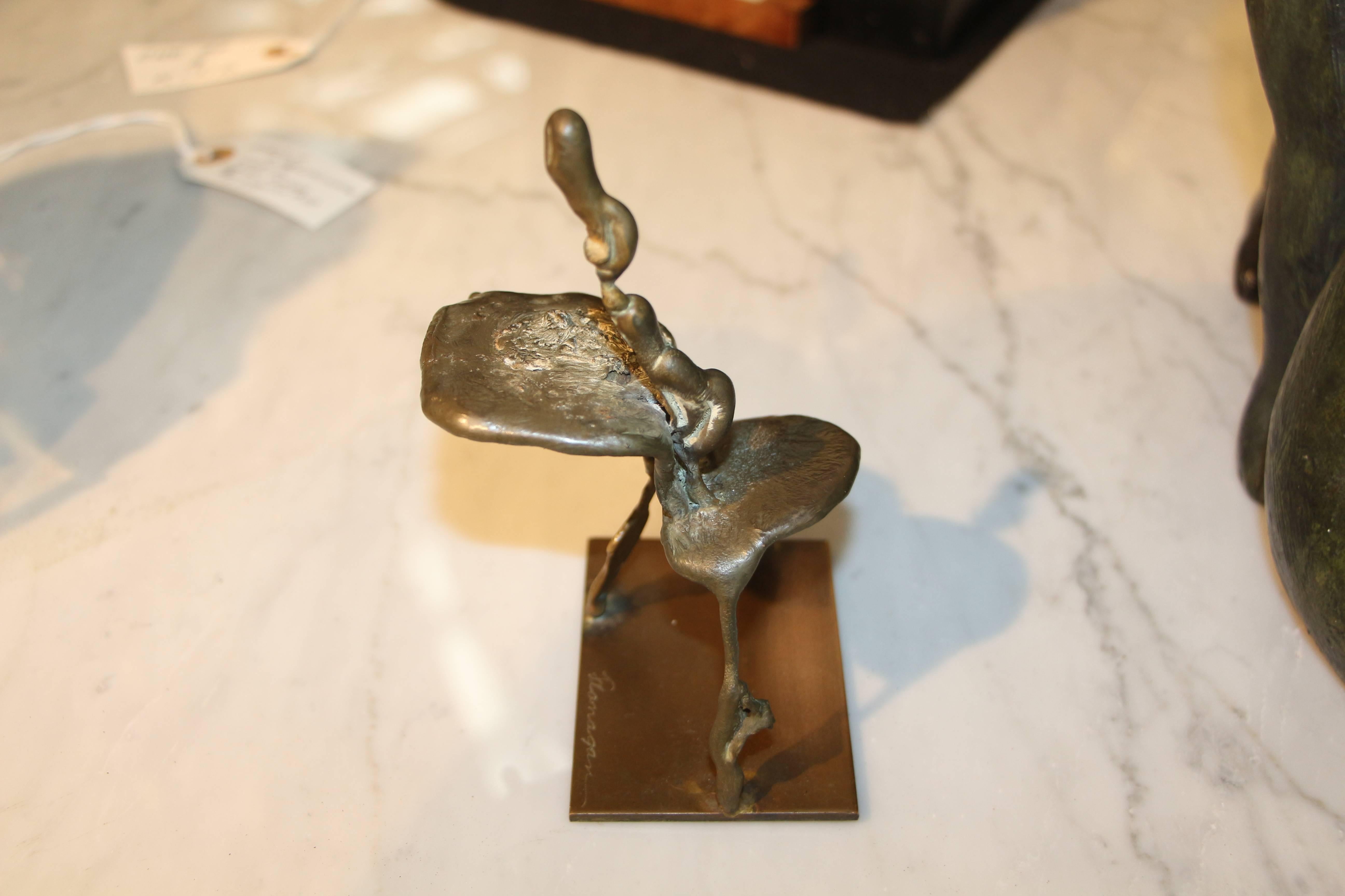 Nice Bronze in the Manner of Barry Flanagan Signed Flanagan In Good Condition For Sale In Palm Springs, CA