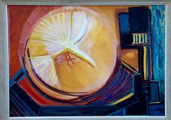 Woodstock Artist Hope Manchester Abstract in Original Frame