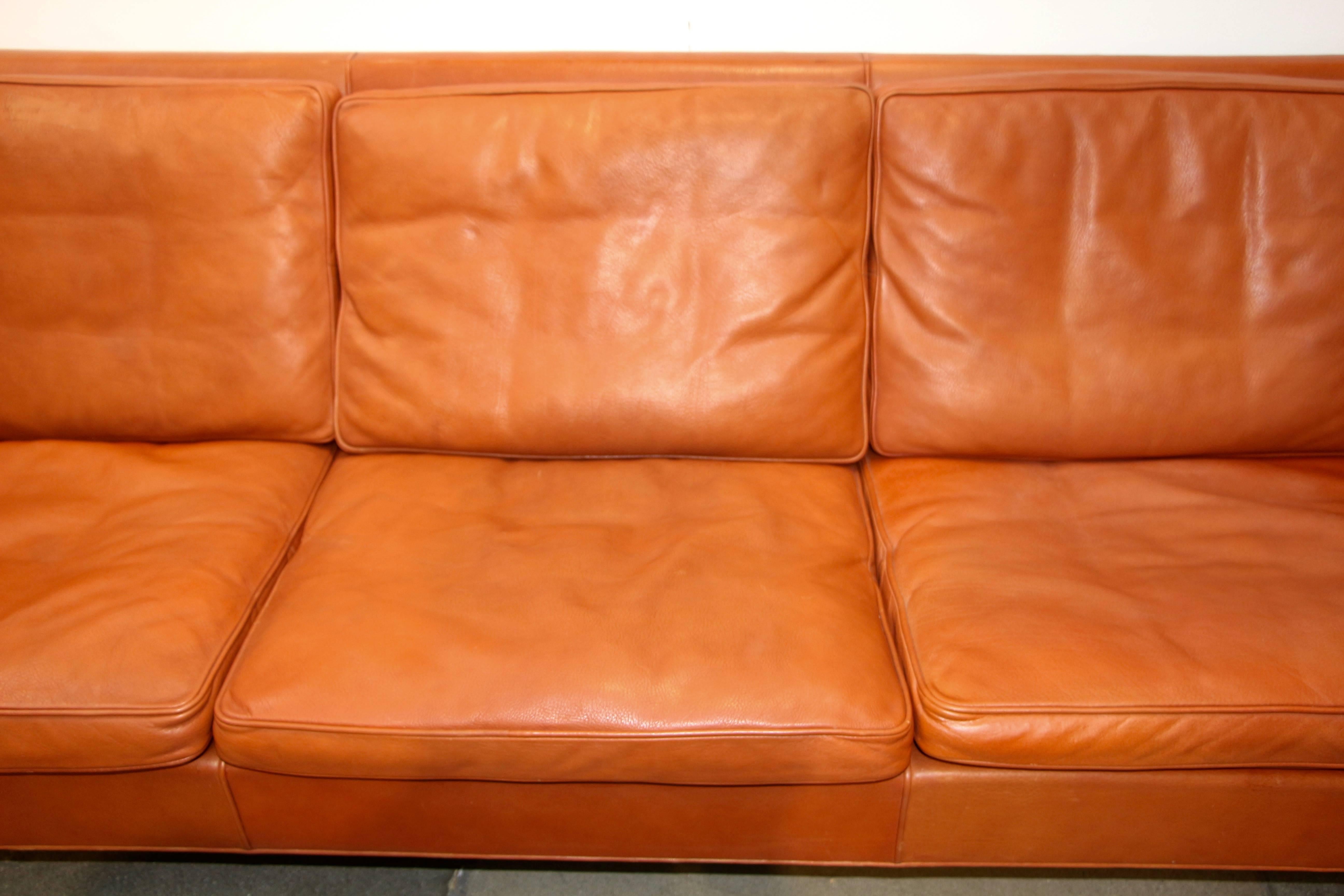 Mid-20th Century Børge Mogensen for Fredericia Furniture Three-Seat Sofa Model 2213