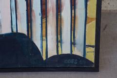Louise Odes Neaderland Architectural Painting Columns, 1964