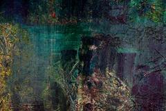 Wonderful 1960s Abstract Collage on Canvas, Unsigned