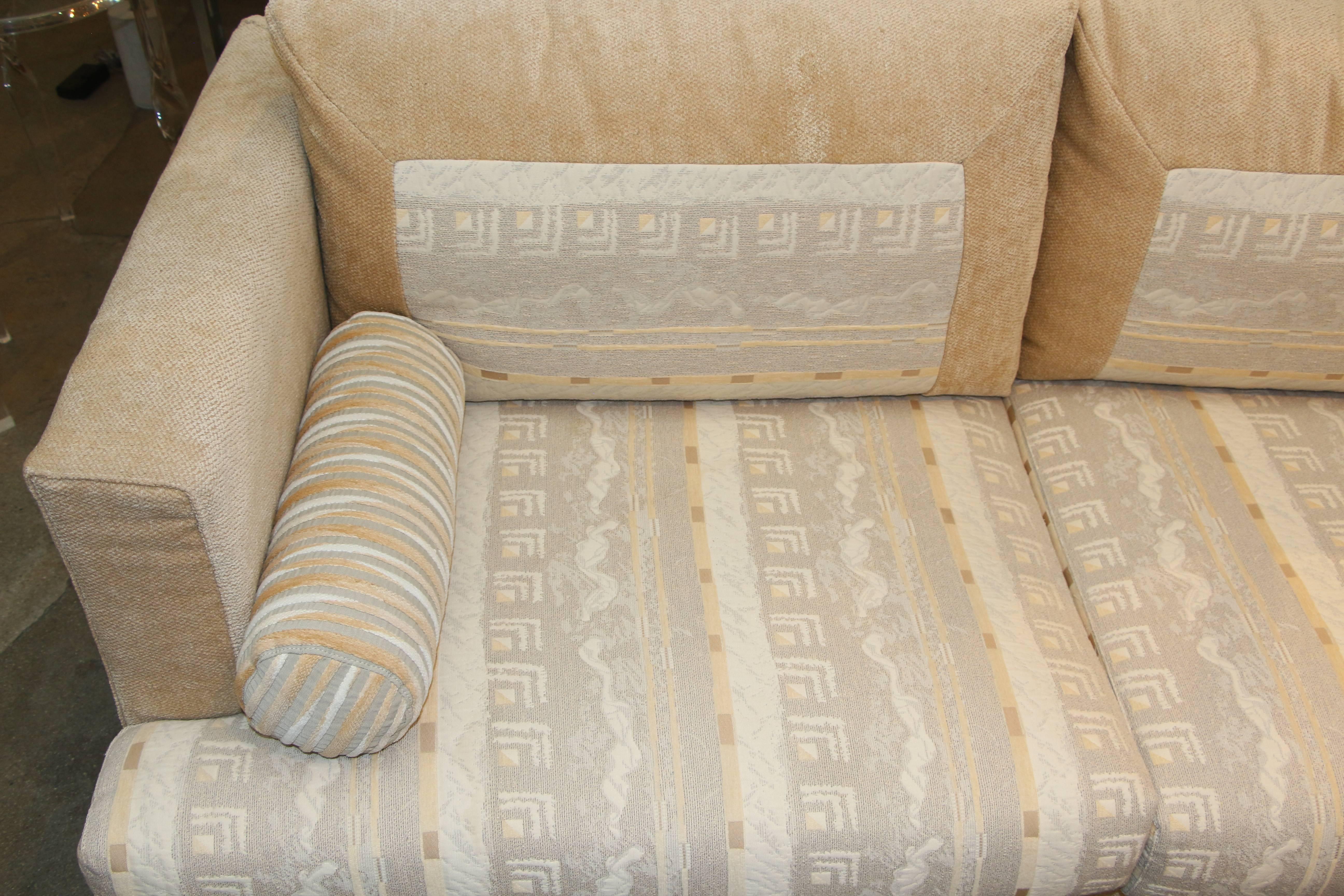 Settee or Love Seat by Giorgio Saporiti for His Firm Il Loft in Original Fabric In Good Condition In Palm Springs, CA
