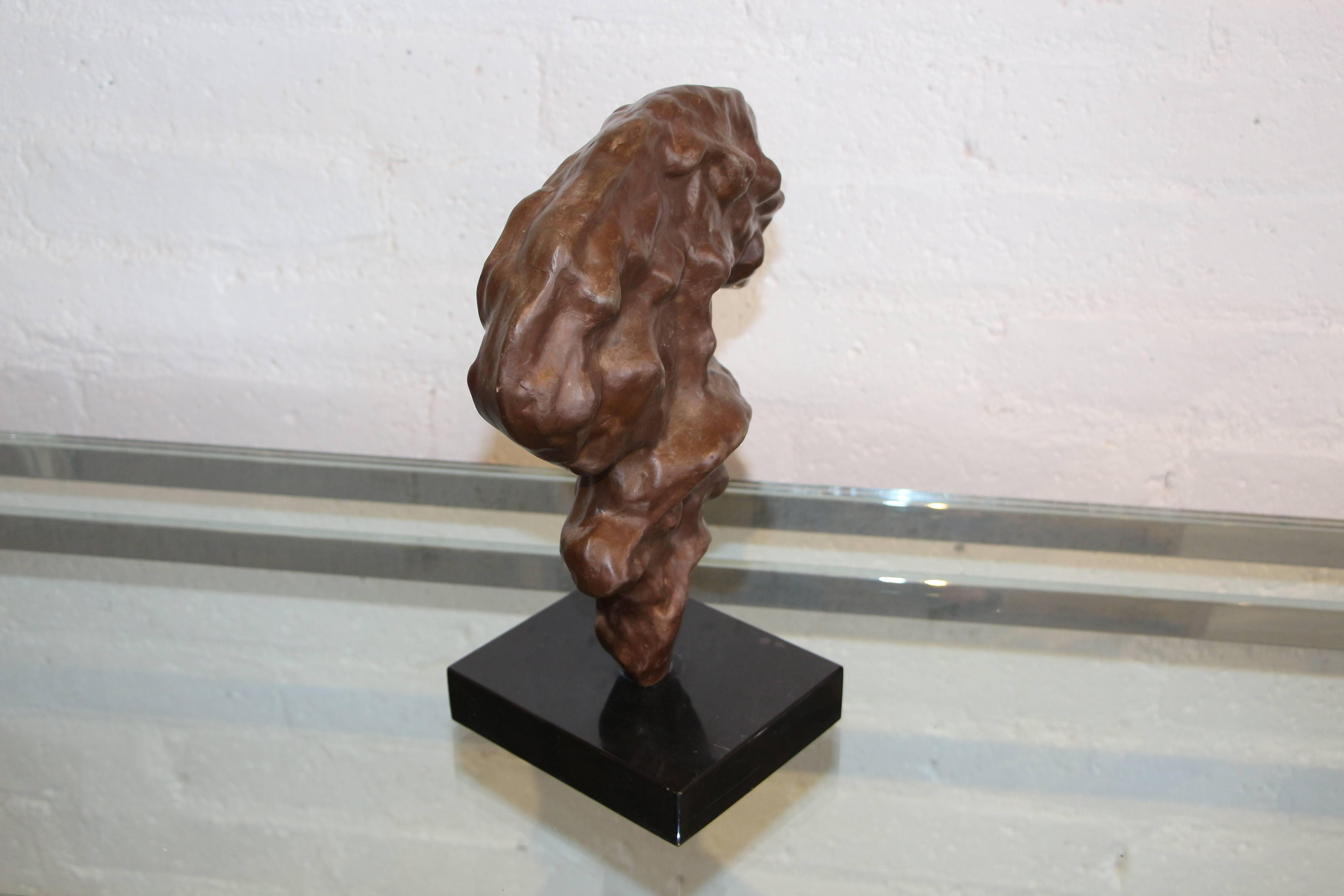 20th Century Lia Di Leo Sculptor to the Stars 1/2 Bronze Abstract Sculpture