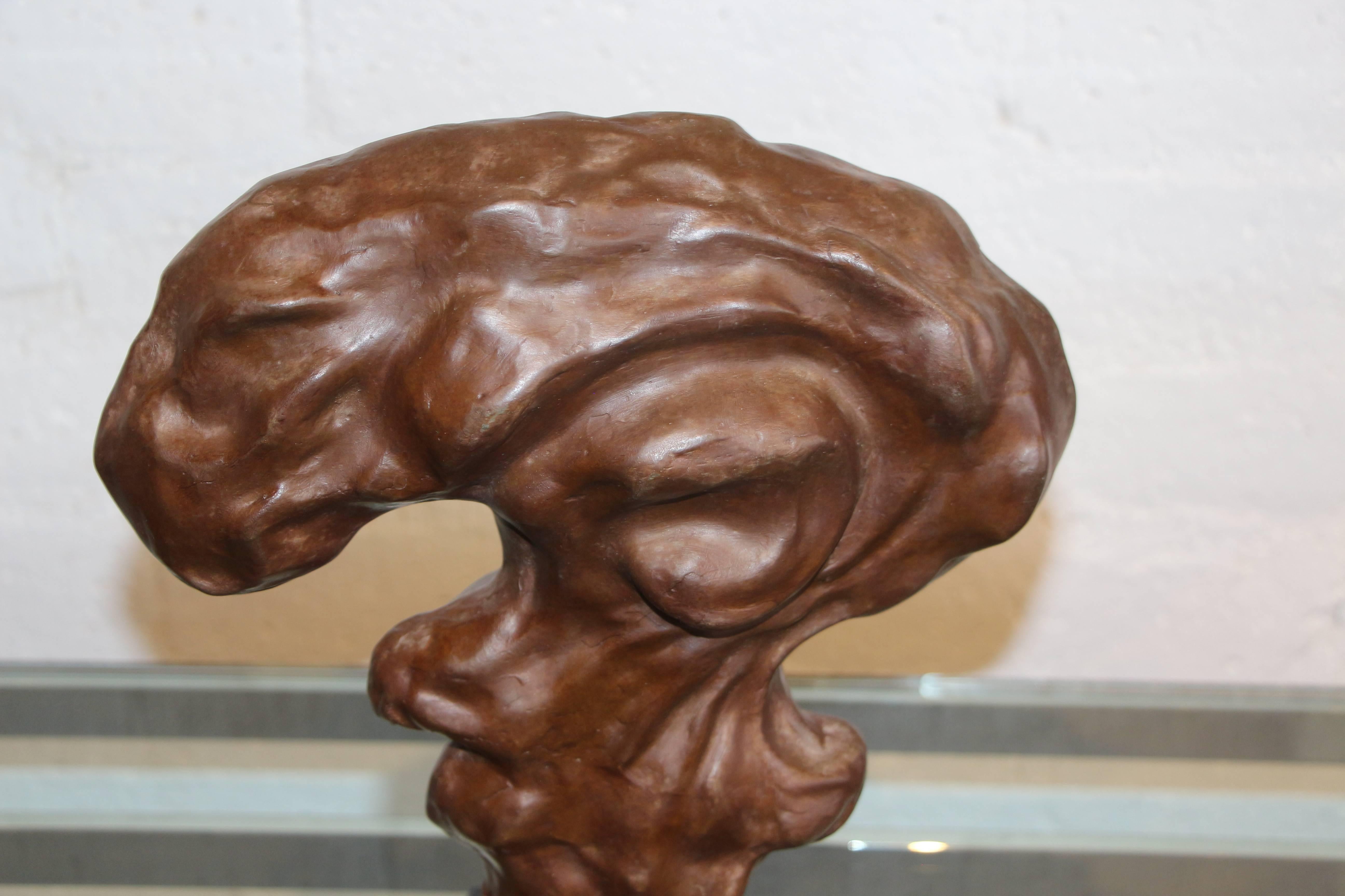 Lia Di Leo Sculptor to the Stars 1/2 Bronze Abstract Sculpture In Good Condition In Palm Springs, CA