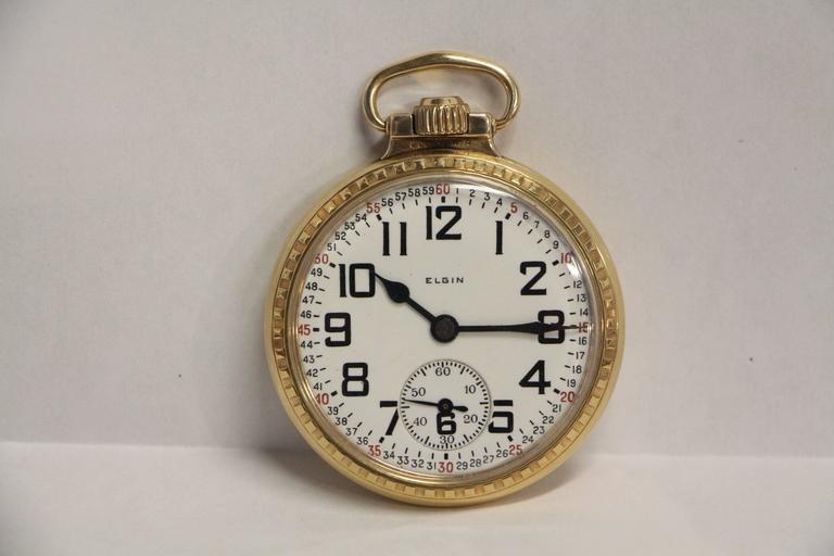 Elgin 21 Jewel B.W. Raymond Railroad Grade Pocket Watch Montgomery Dial