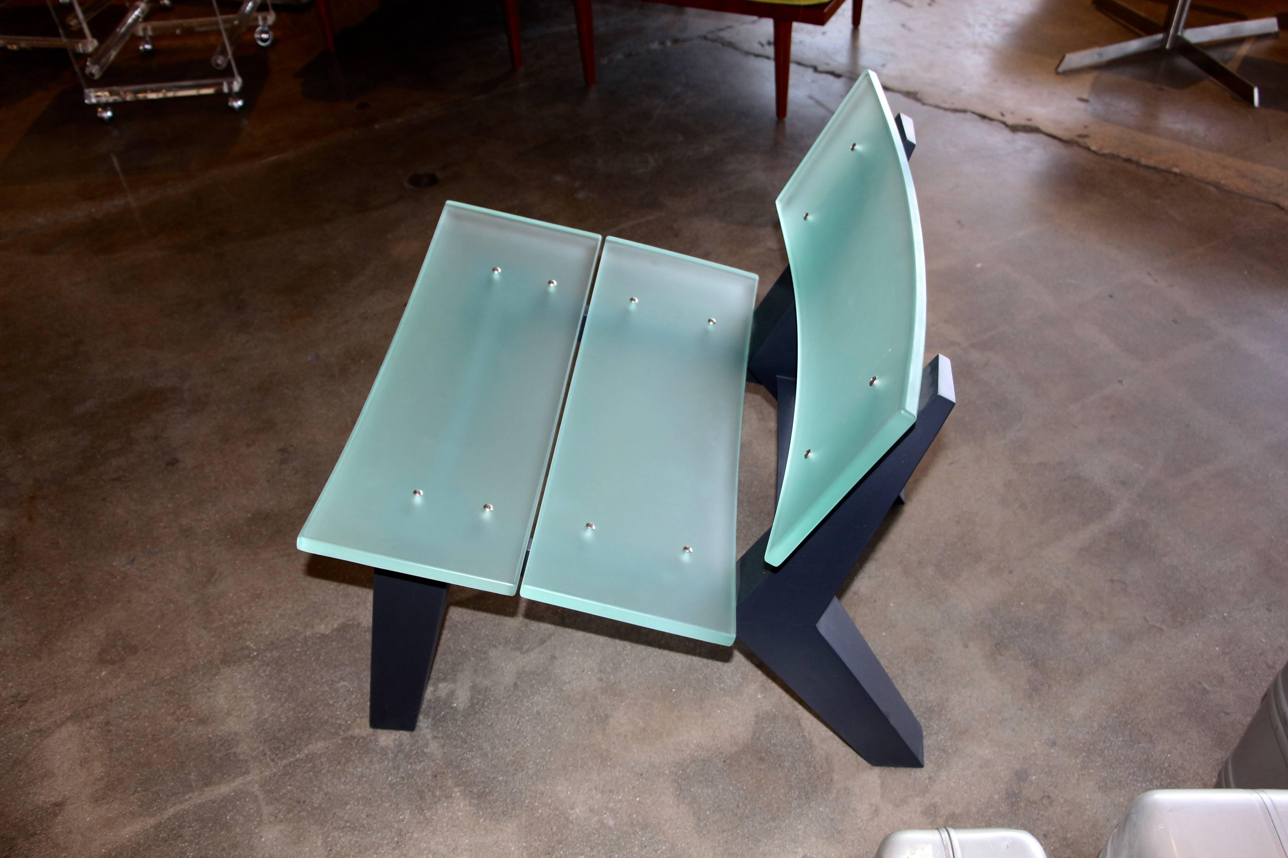 Hand-Crafted Rob Edley Welborn Prototype Lounge Chair in Plexiglass and Painted Wood