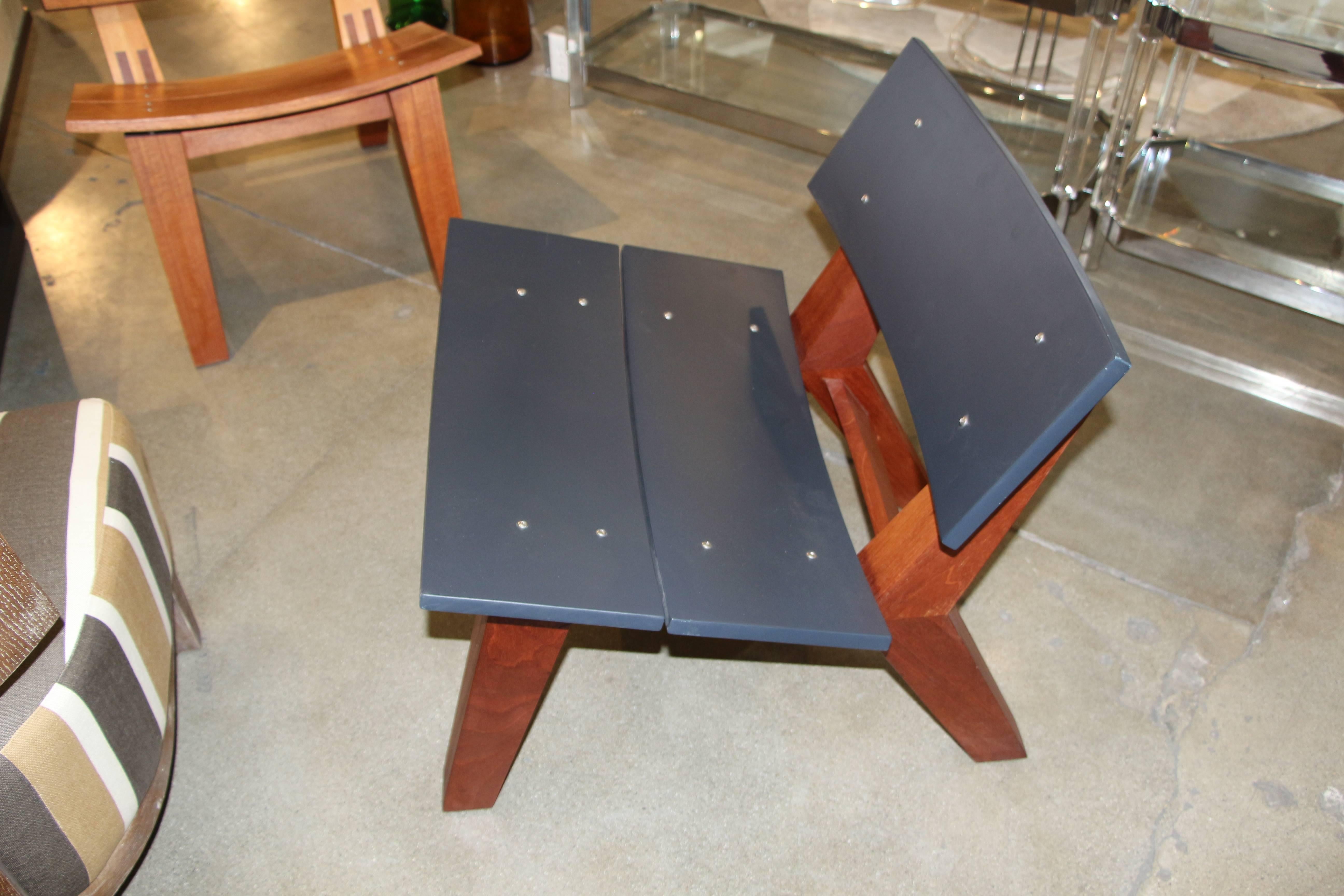 Rob Edley Welborn Prototype Lounge Chair in Wood and Paint In Good Condition In Palm Springs, CA