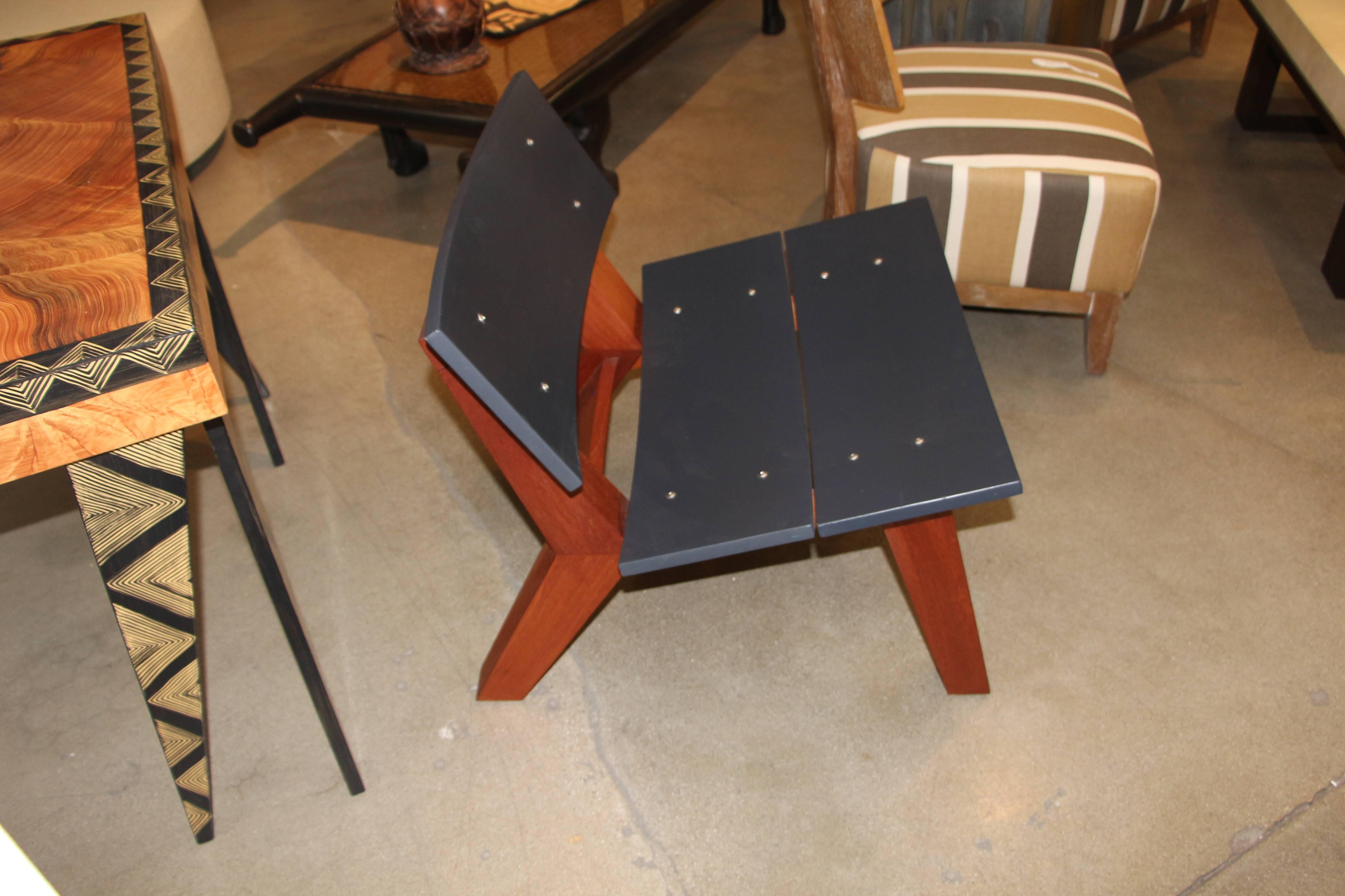 Rob Edley Welborn Prototype Lounge Chair in Wood and Paint 1