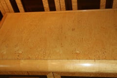 Nice Pair of Bird's-Eye Maple Burl and Mirror Nightstands by Romweber