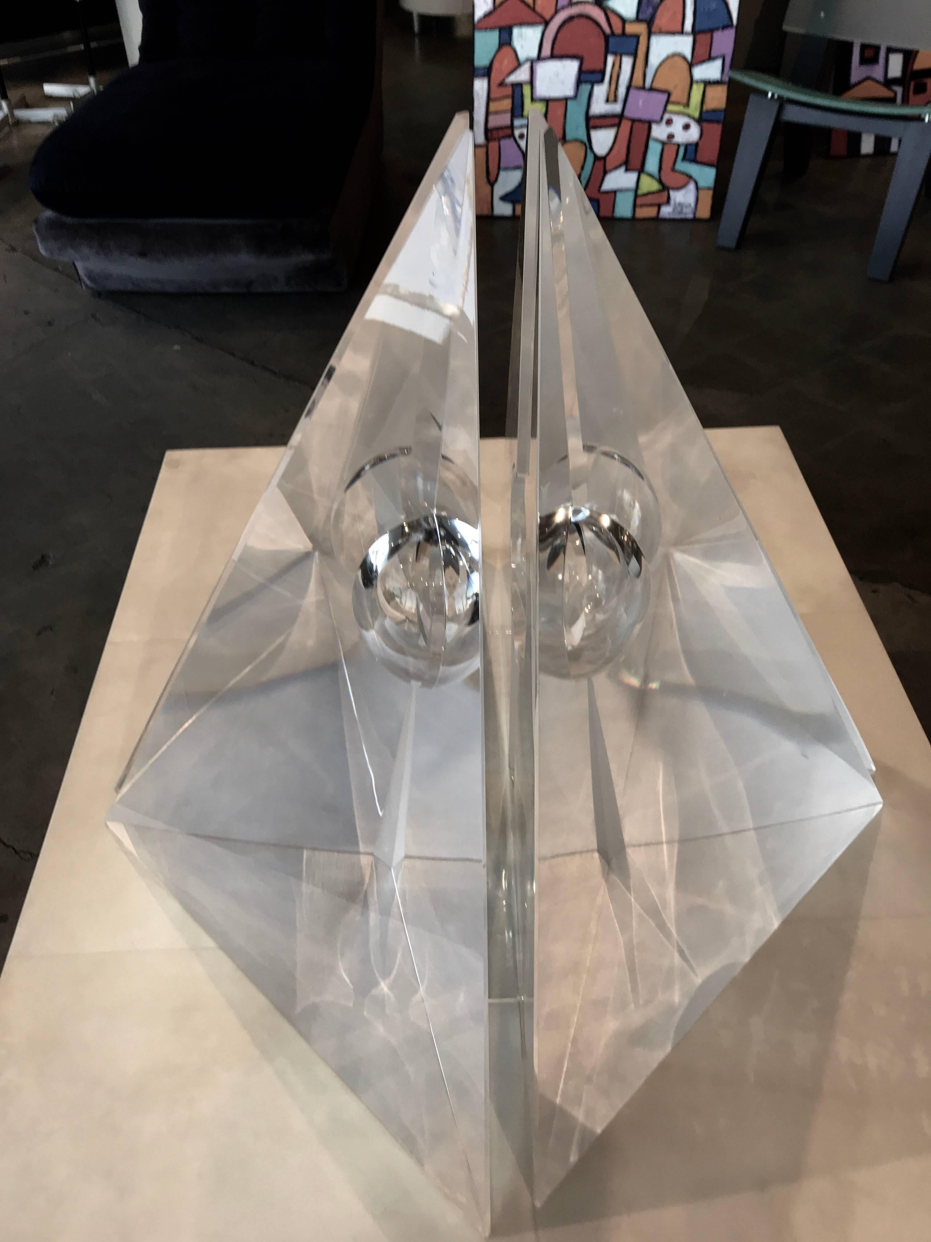 lucite pyramid