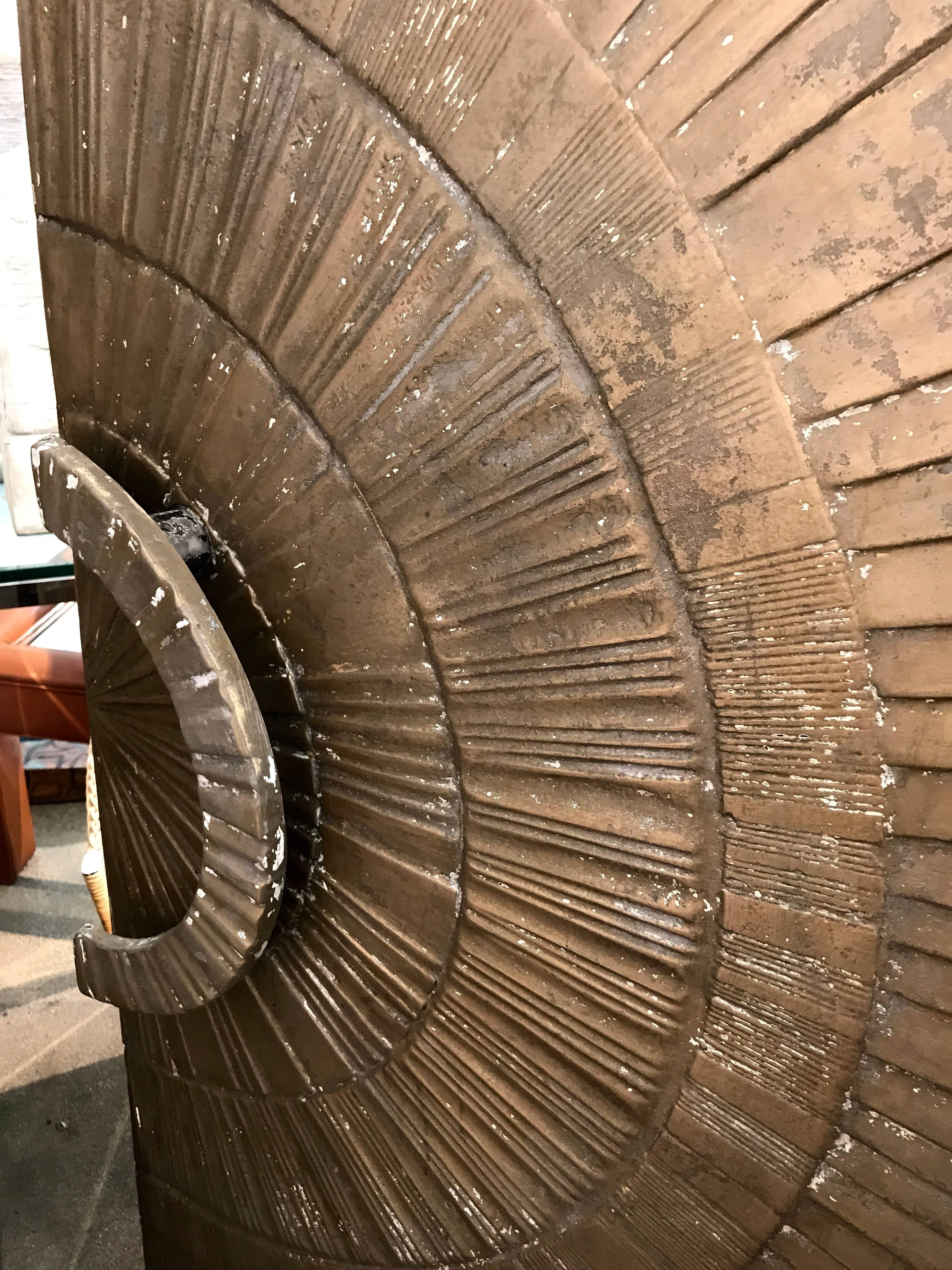 Double-Sided Architectural Bronze Brutalist Sunburst Doors 2