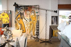 Black Crane Boom Lamp in Matte Black